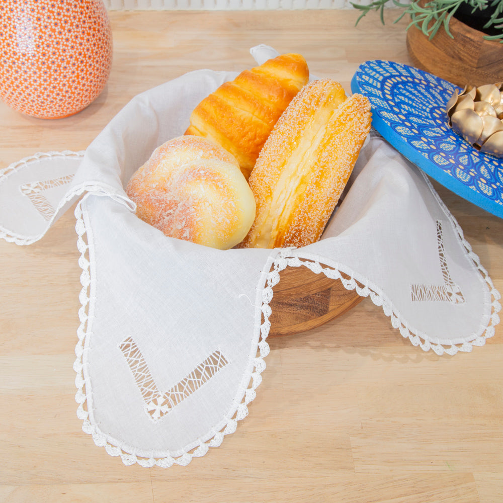 Deshilado Cotton Bread Basket Liner