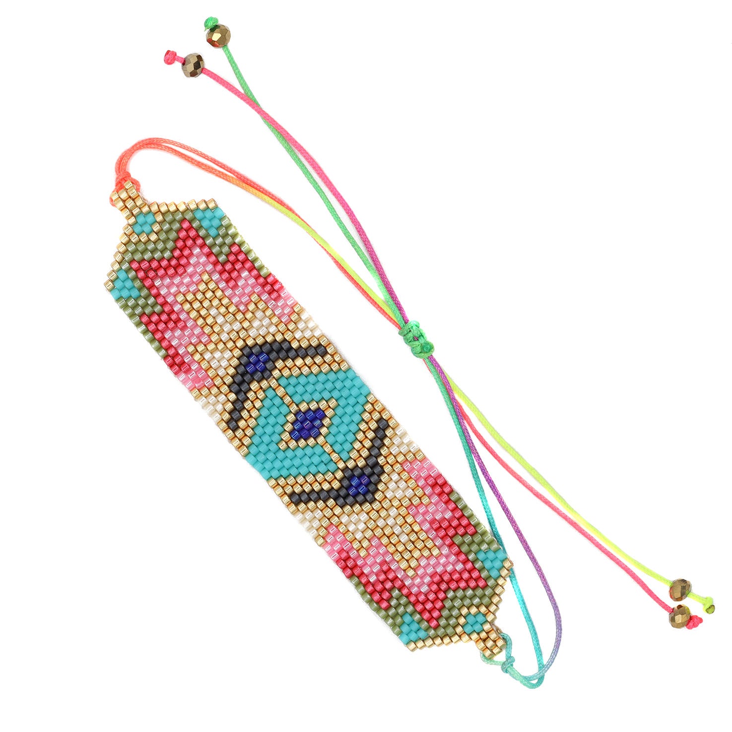 国内で当店のみ Croworld - Beaded Bracelet Skull_bracelet_with_Rosewood_6
