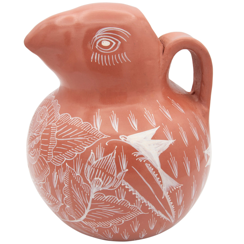 Huancito Hand-Painted Clay Bird Jug