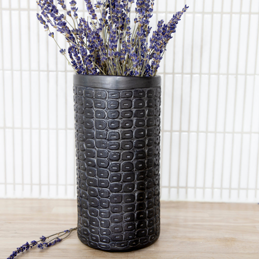 Barro Negro Maíz Corn Cob Vase