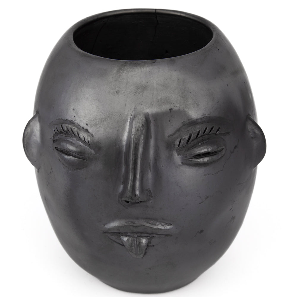 Barro Negro Grosero Face Small Vase