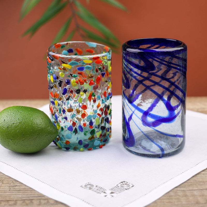 Mexican Hand Blown Drinking Glasses