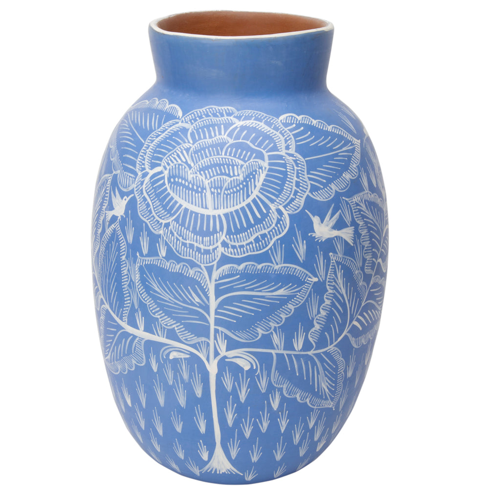 Huancito Sky Blue Floral Vase