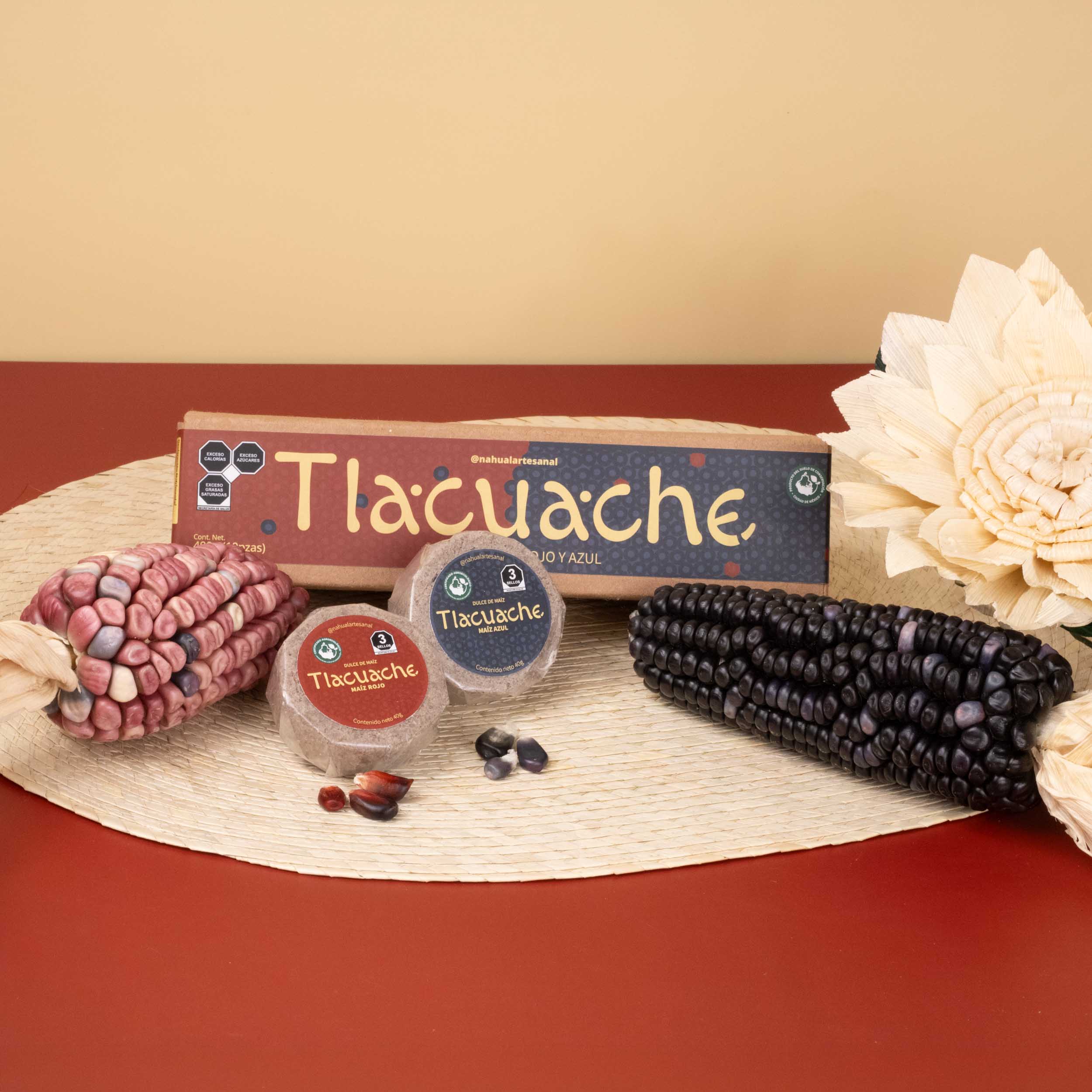 Tlacuache Red and Blue Corn Mazapan Box