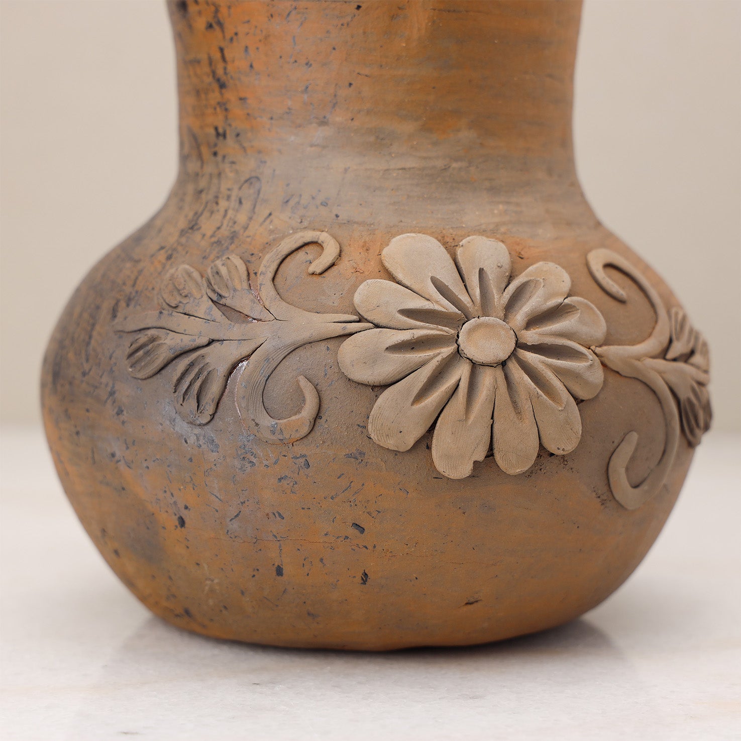 Atzompa Filigrana Floral Clay Pitcher