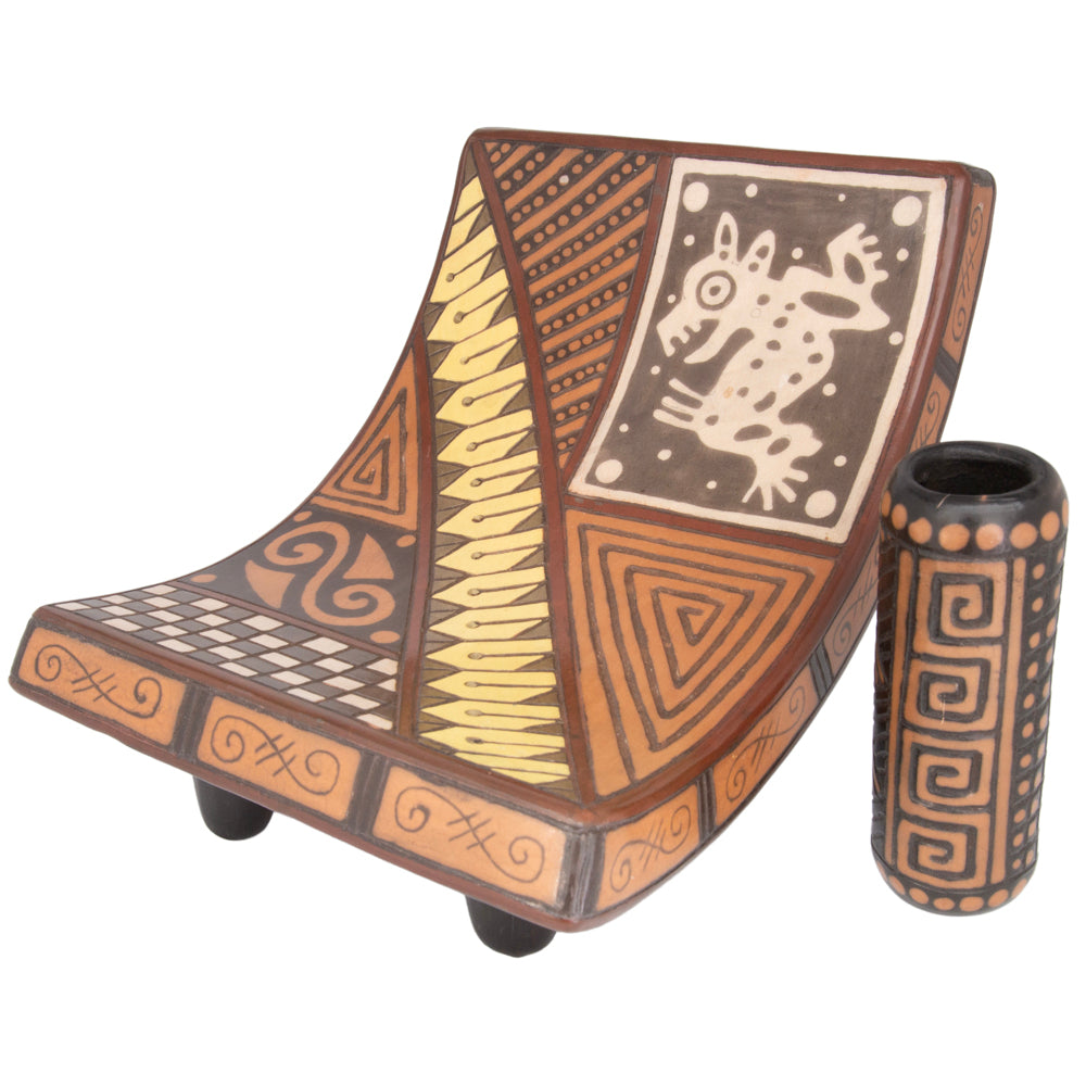 Zinapécuaro Tierra Sculptural Metate and Pestle