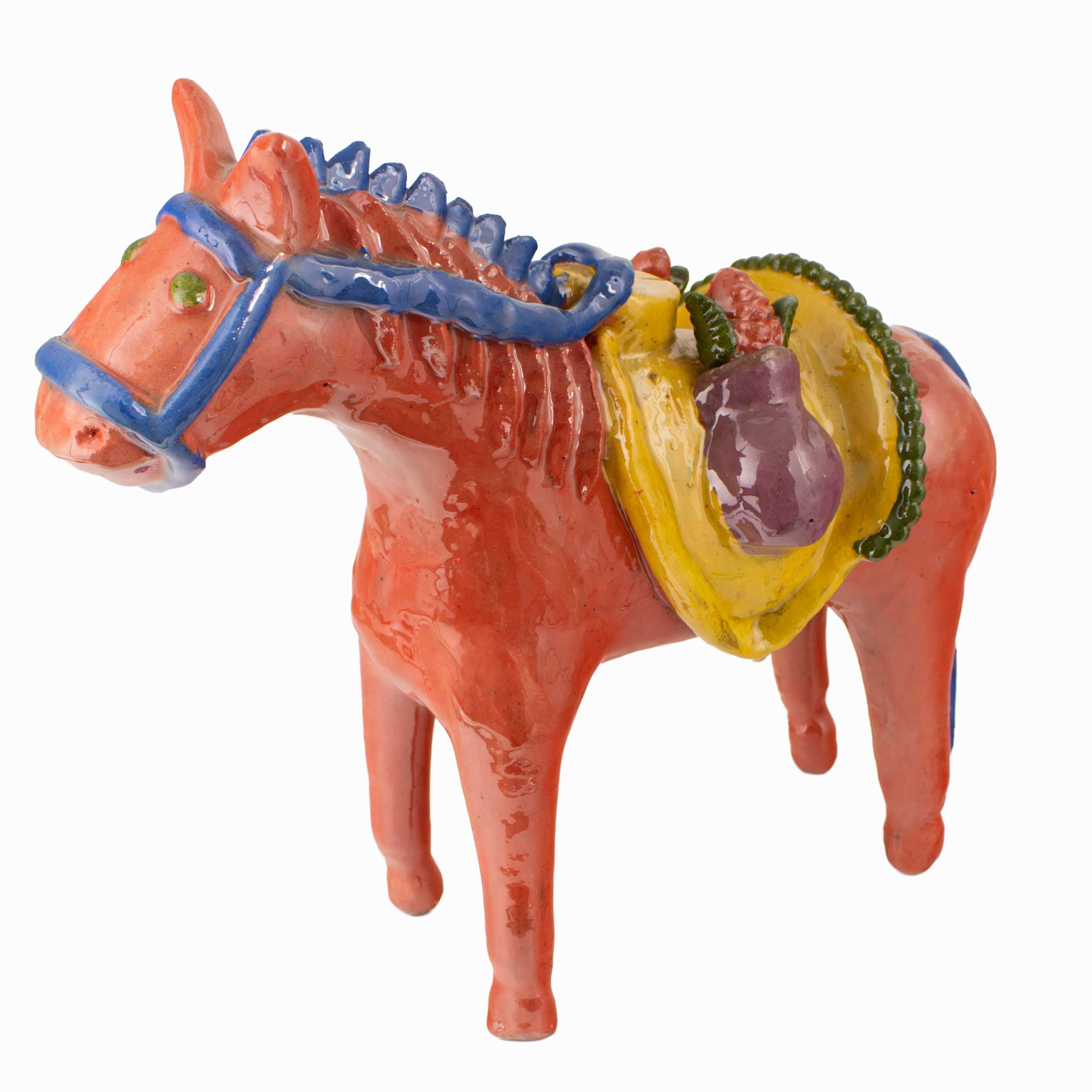 Barro Vidriado Burrito Sculpture