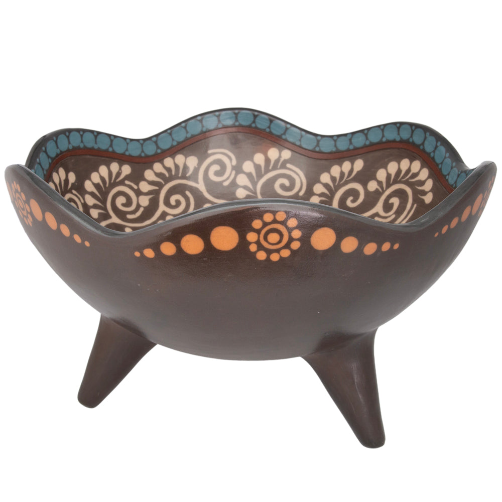 Zinapécuaro Mariposa Ceramic Bowl with Legs