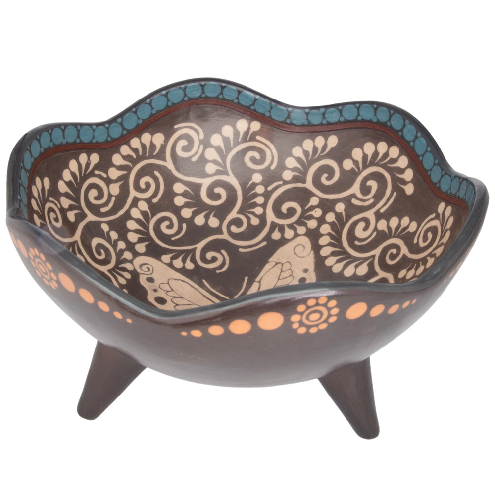 Zinapécuaro Mariposa Ceramic Bowl with Legs