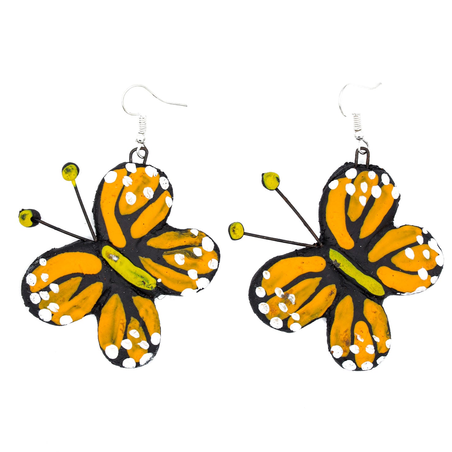 Monarch Butterfly Clay Earrings