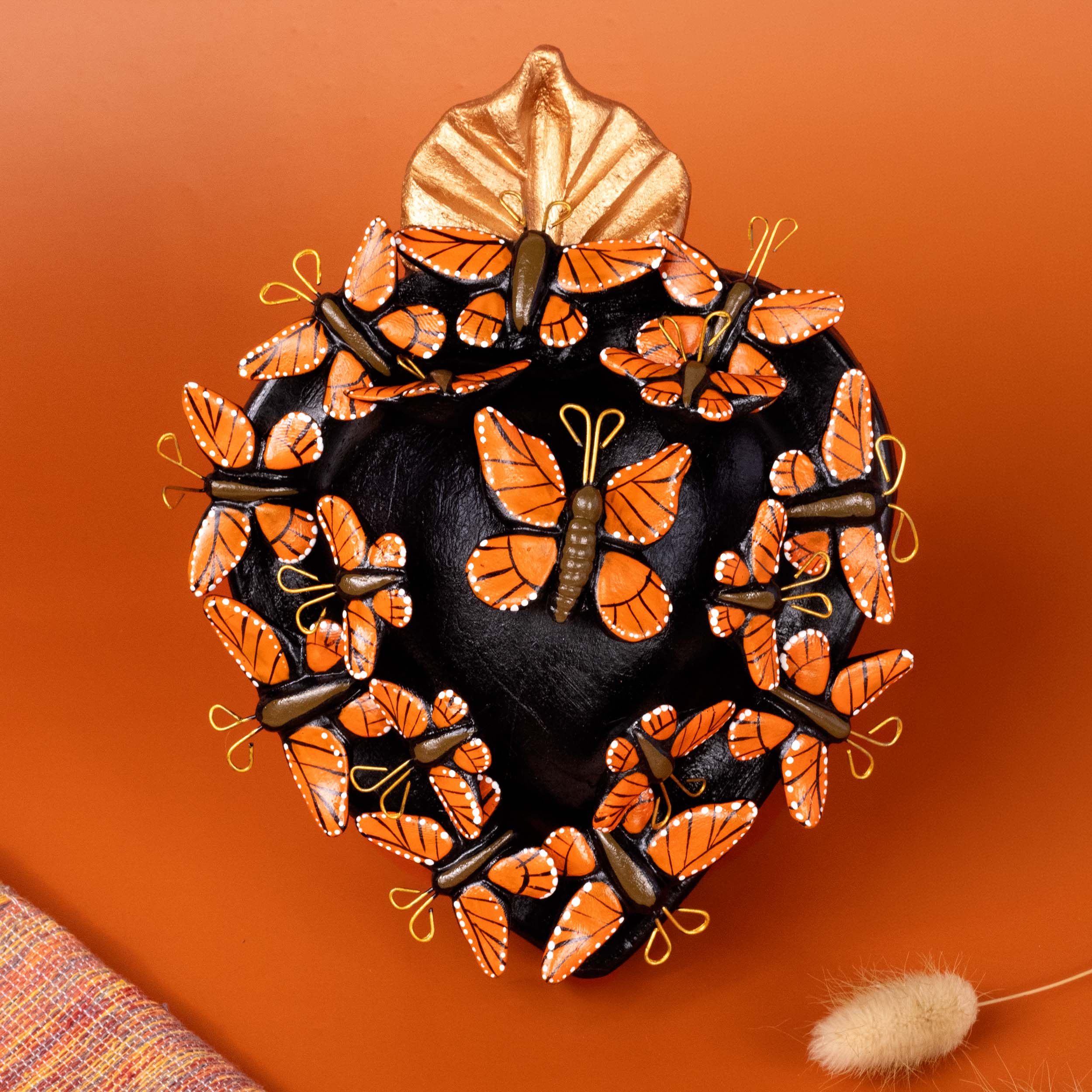 Kaleidoscope Heart - Clay Heart with Butterfliess | Lolo Mexican