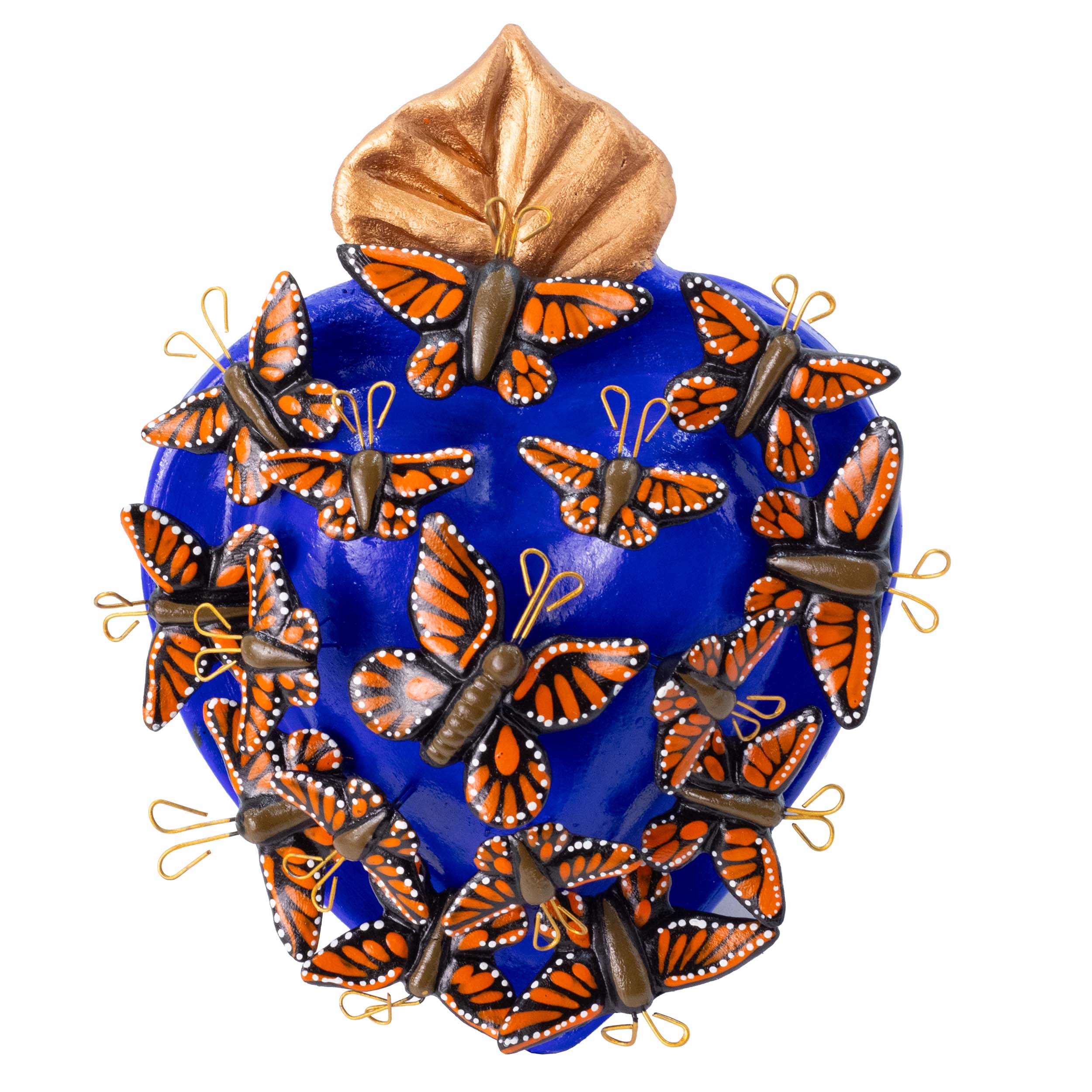 Kaleidoscope Heart - Clay Heart with Butterfliess | Lolo Mexican