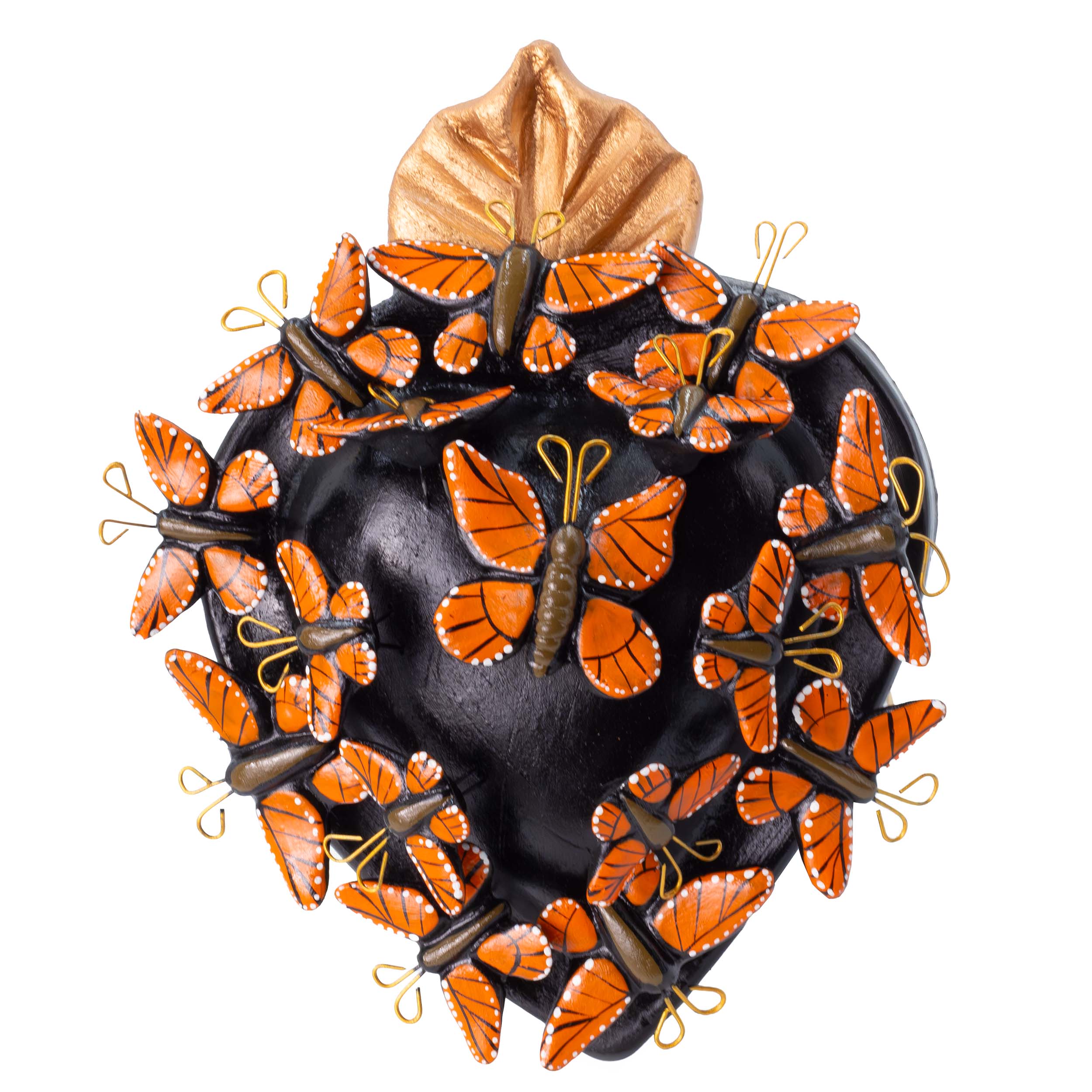 Kaleidoscope Heart - Clay Heart with Butterflies