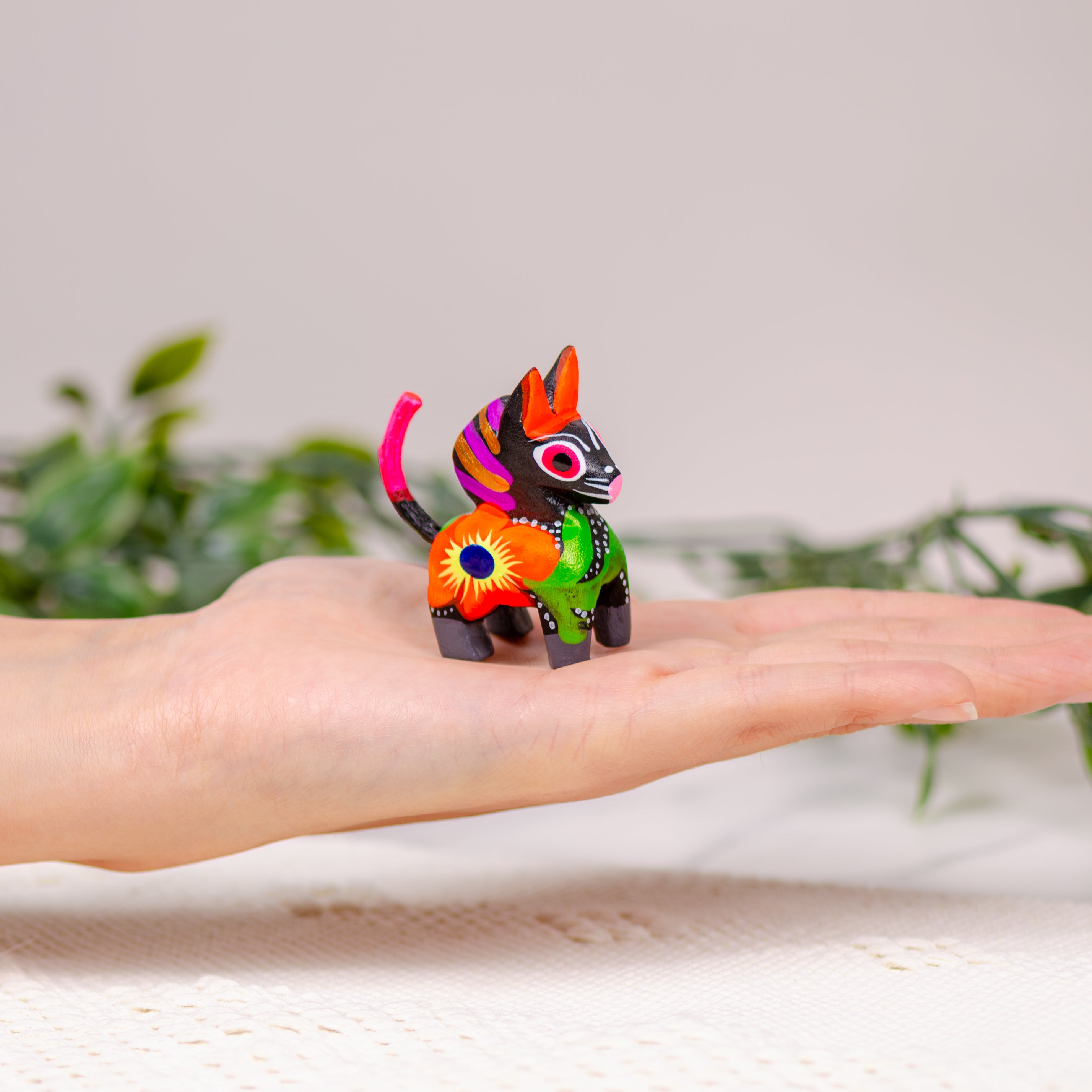 Hand Painted Horse Wooden Figurine