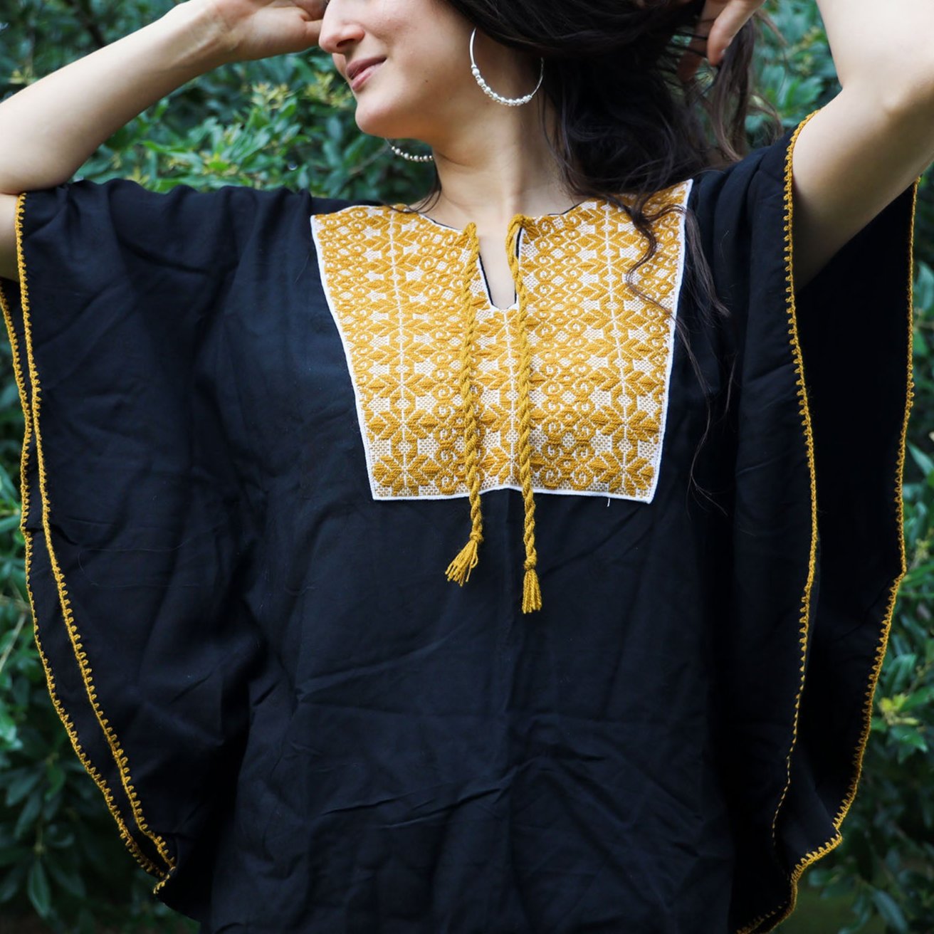 Puebla Butterfly Chest Embroidered Blouse