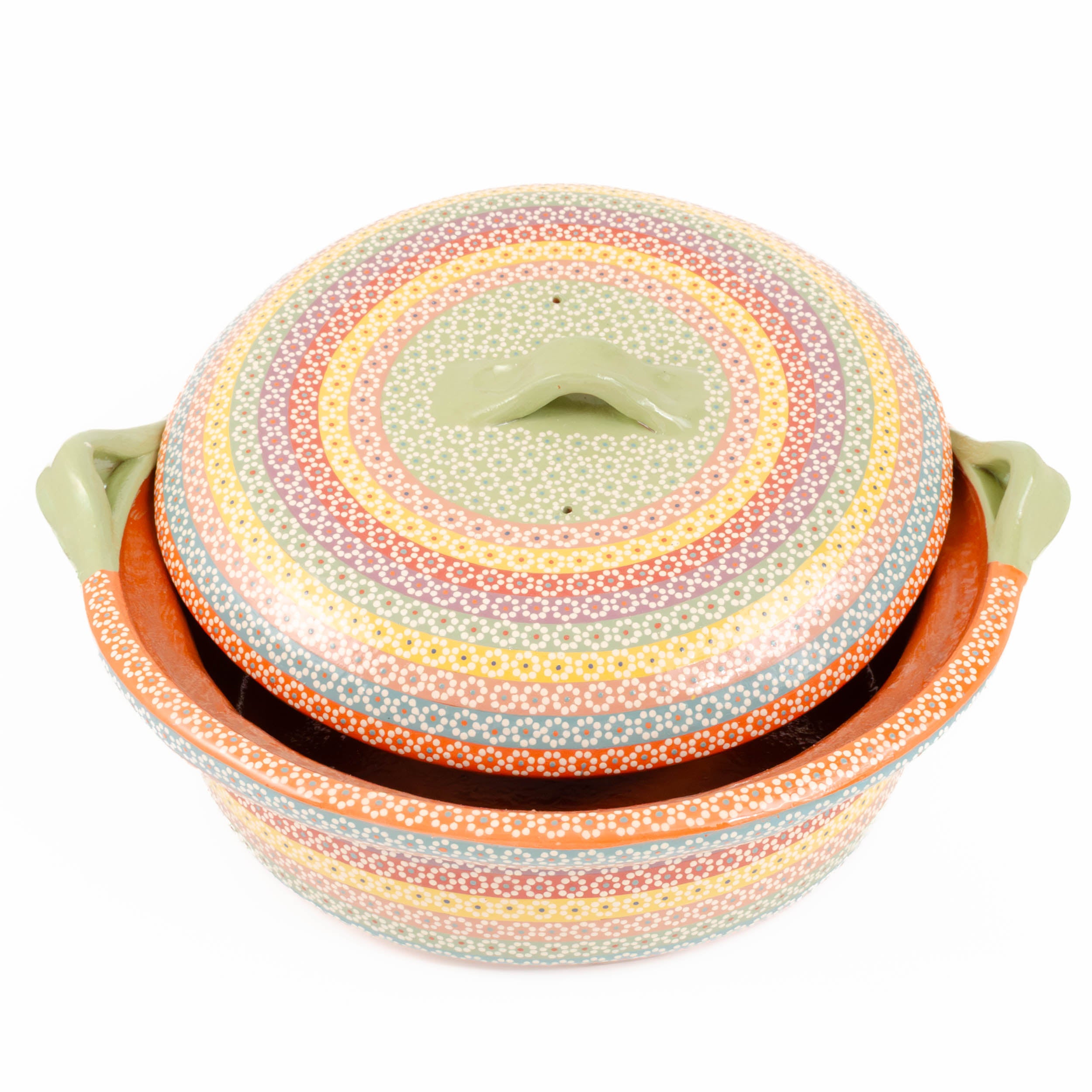 XL Capula Clay Cazuela, Serving Dish with Lid