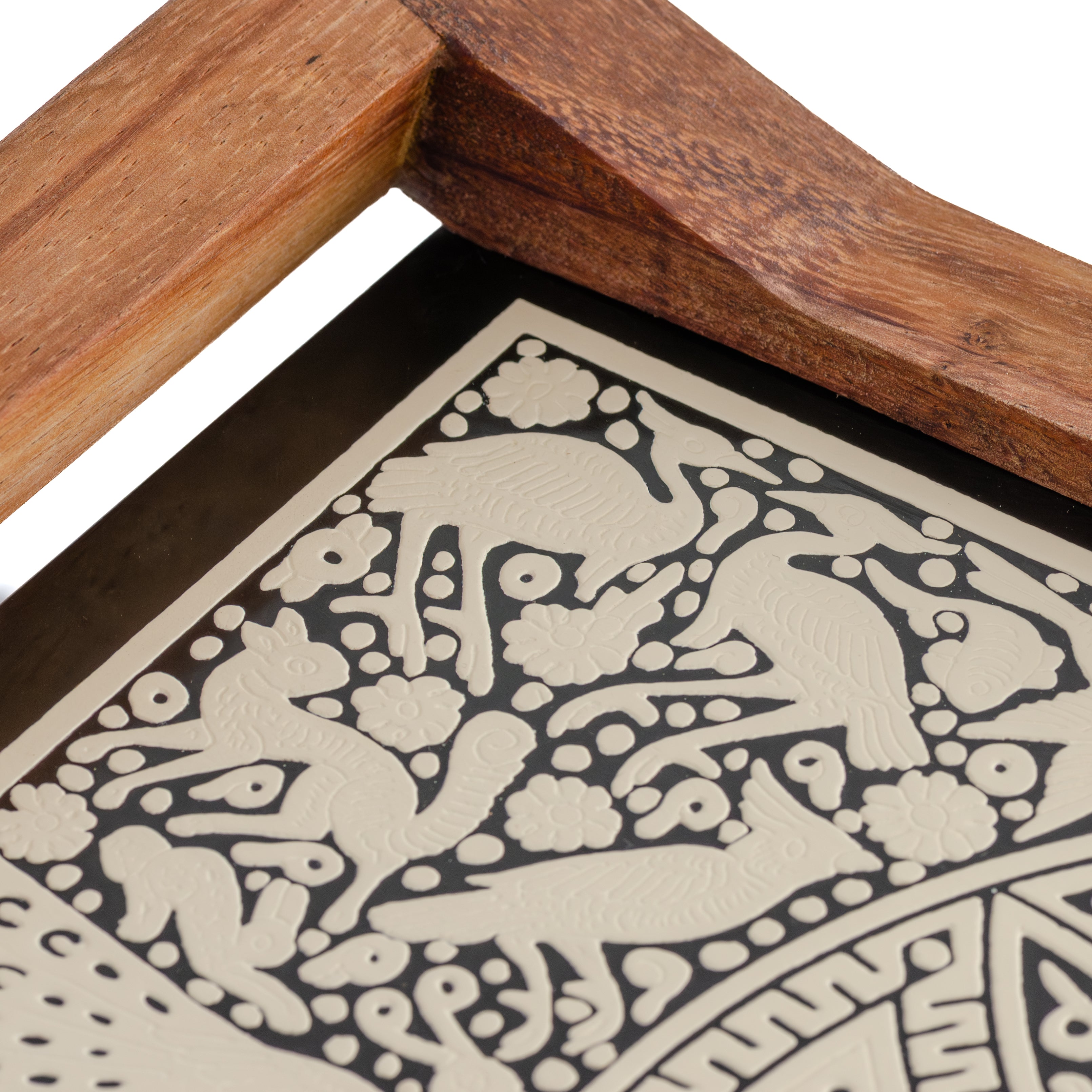 Small Olinalá Parota Solid Wood Serving Tray