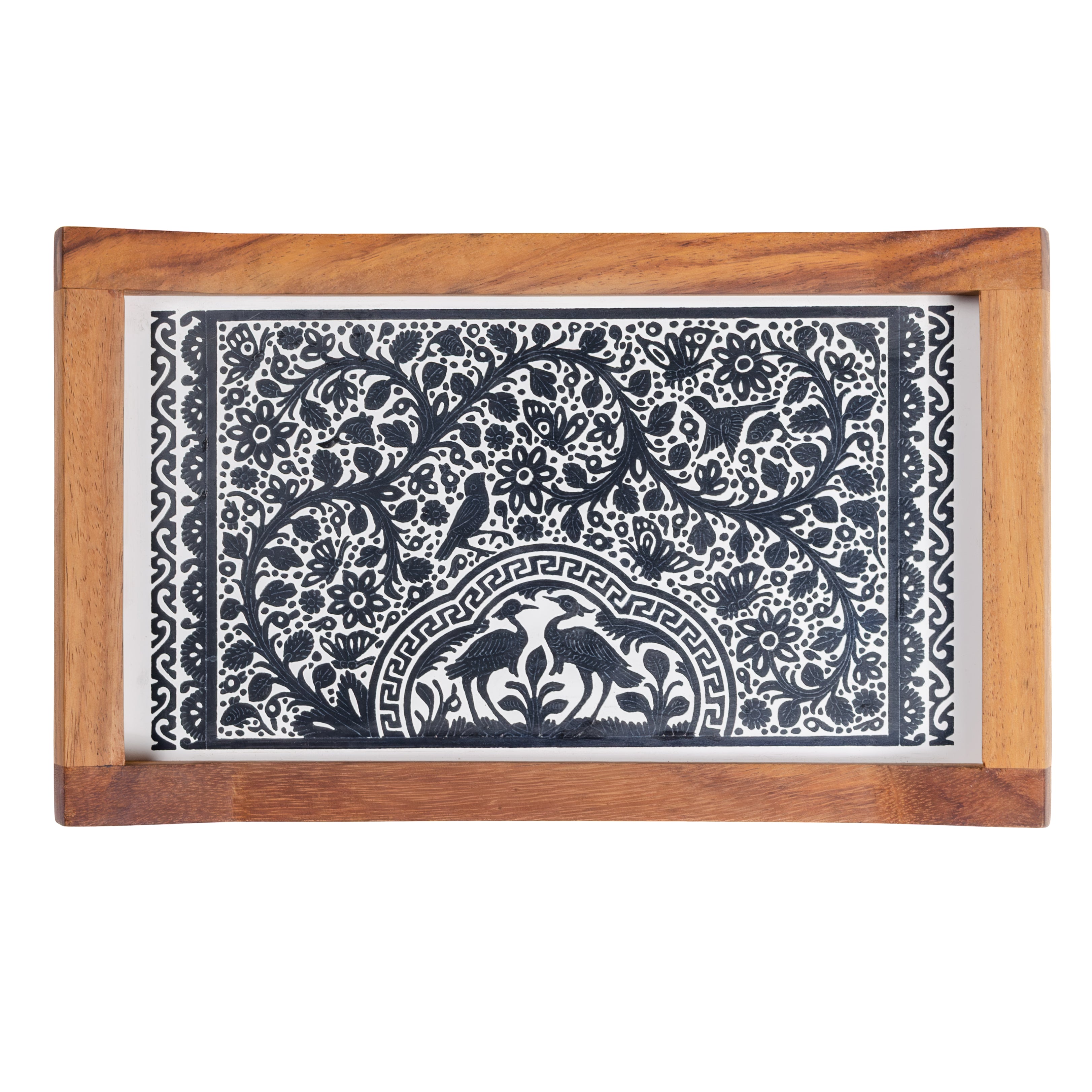 Small Olinalá Parota Solid Wood Serving Tray