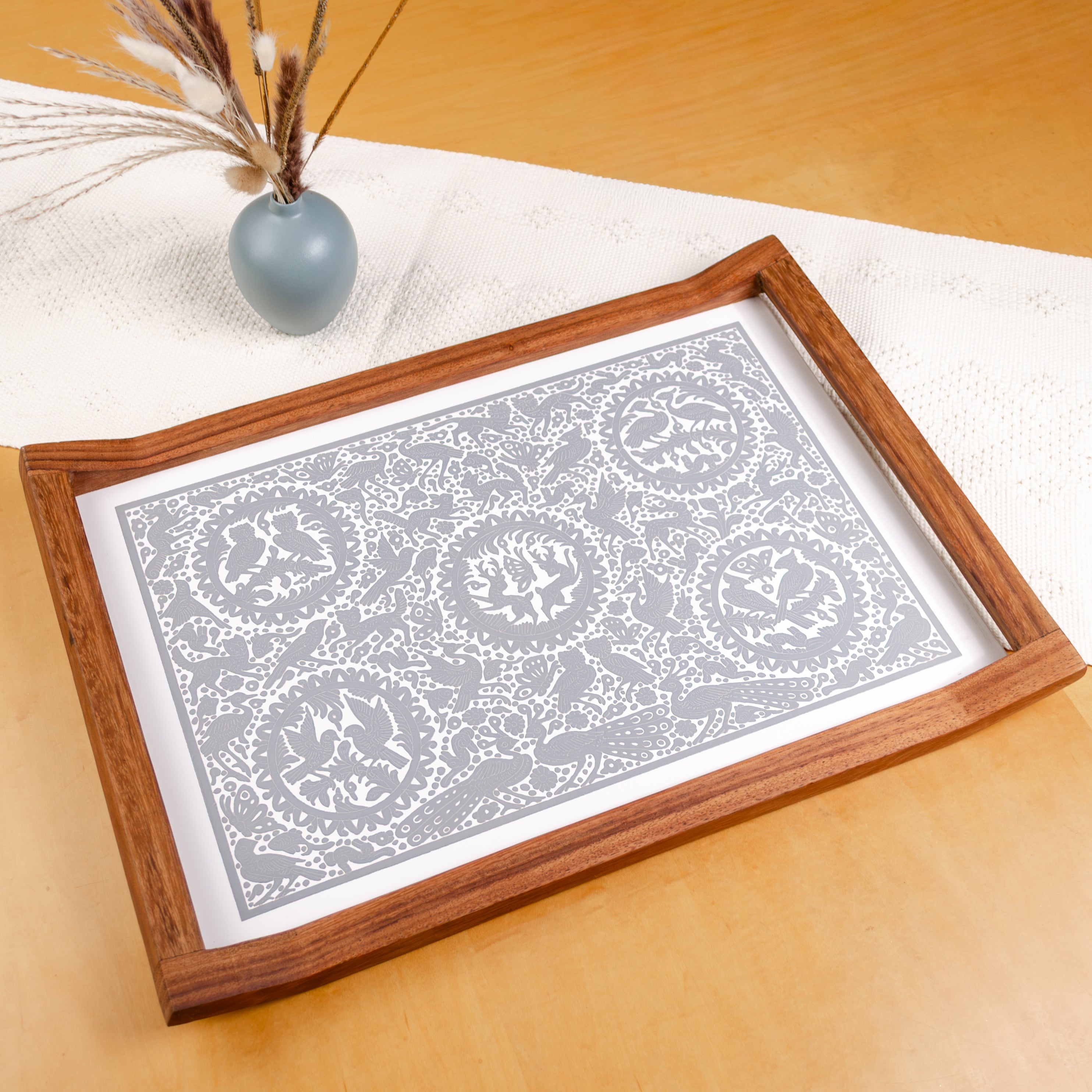 Olinalá Parota Solid Wood Serving Tray (Large)