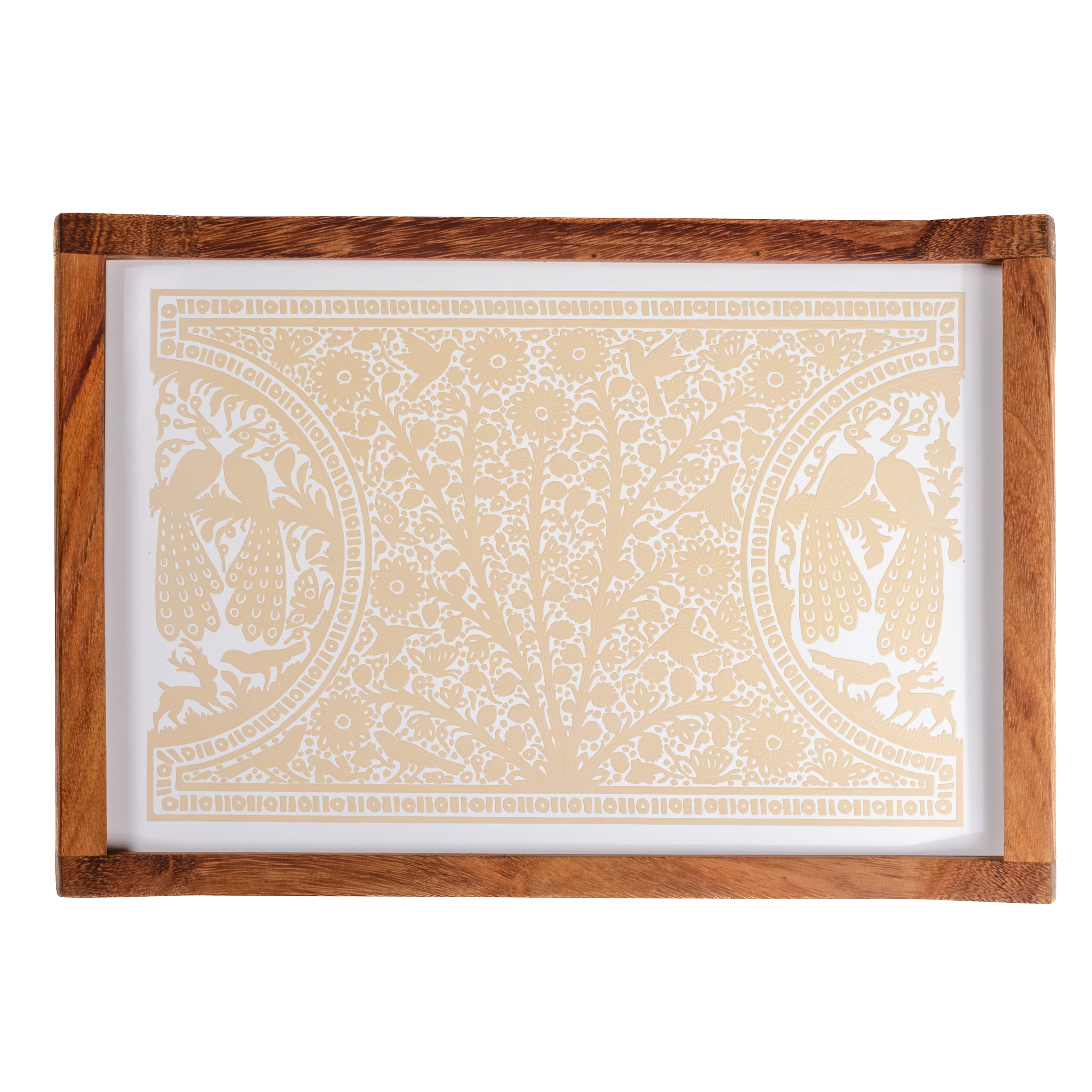 Olinalá Parota Solid Wood Serving Tray (Large)