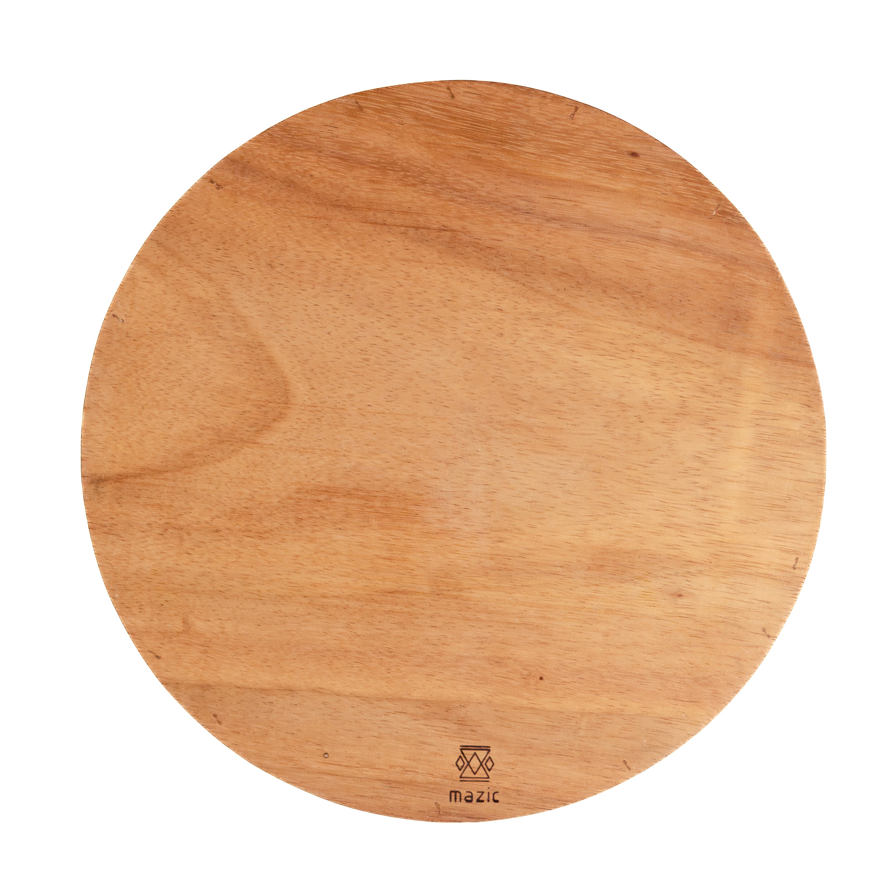 Round Olinalá Parota Solid Wood Serving Tray