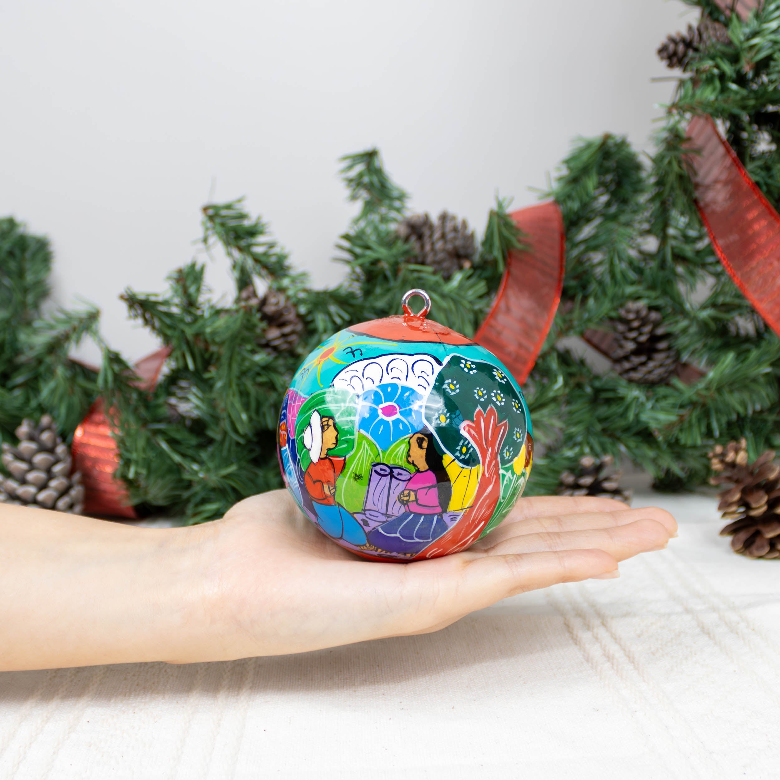 Xalitla Colorful Clay Ornament