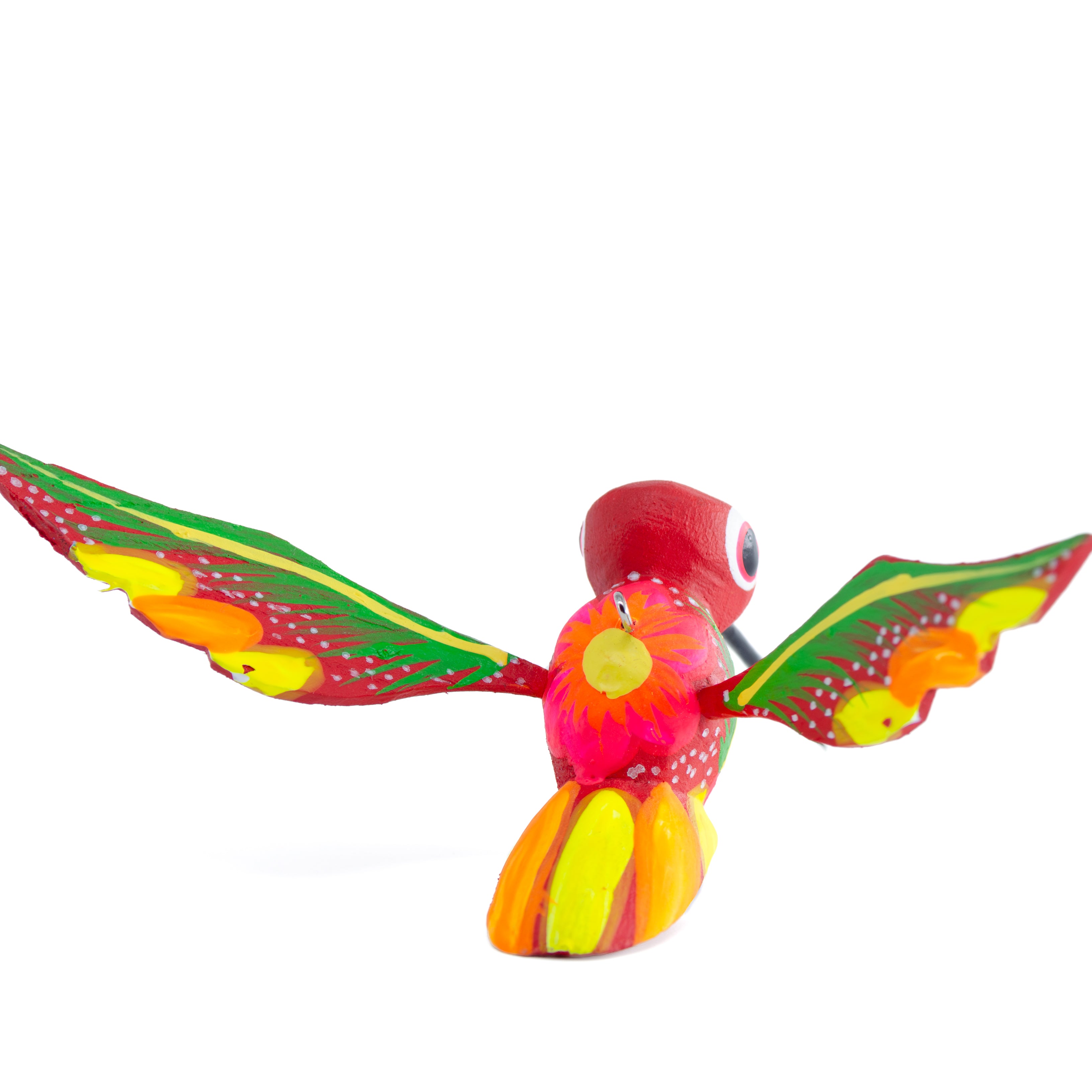 Hand Painted Hummingbird Wooden Figurine | Lolo Mexican Mercadito