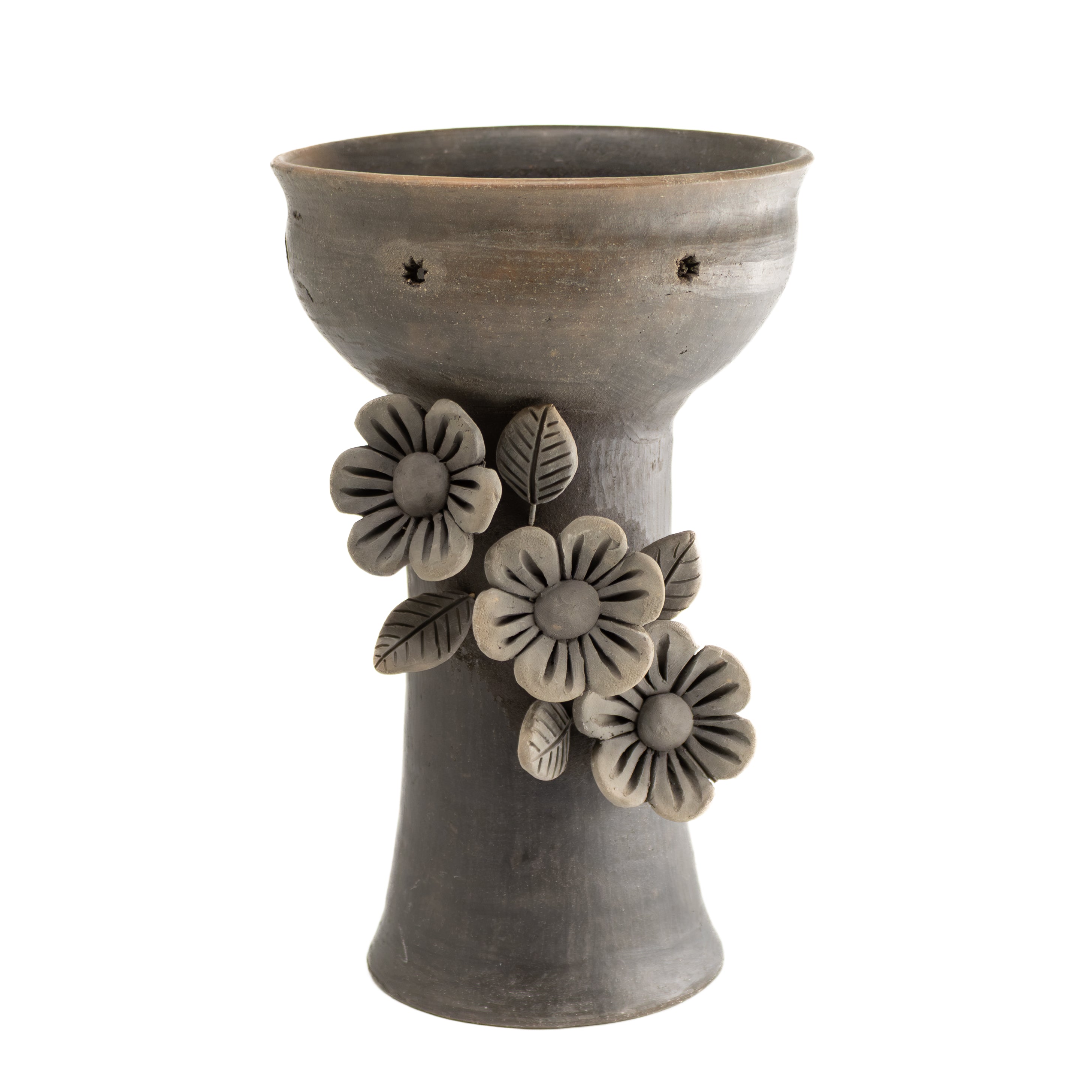 Atzompa Flower Clay Copalera, Incense Holder | Lolo Mexican Mercadito