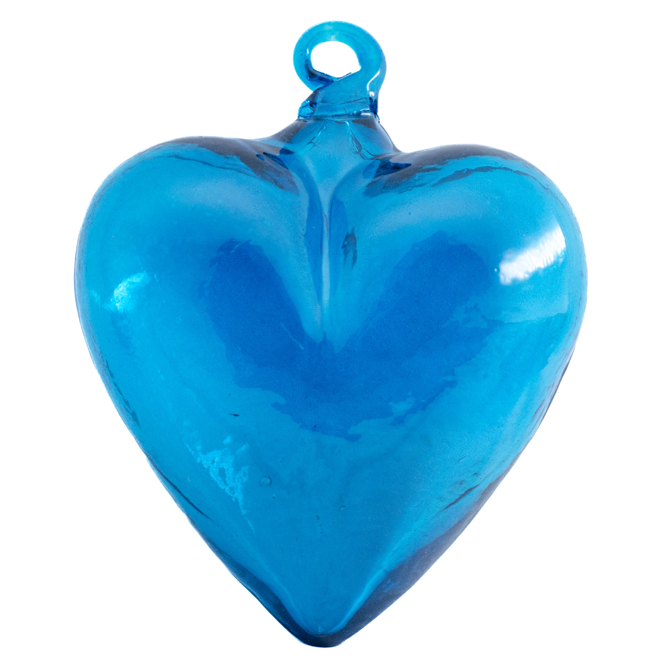 Tonalá Large Blown Glass Hanging Heart Ornament