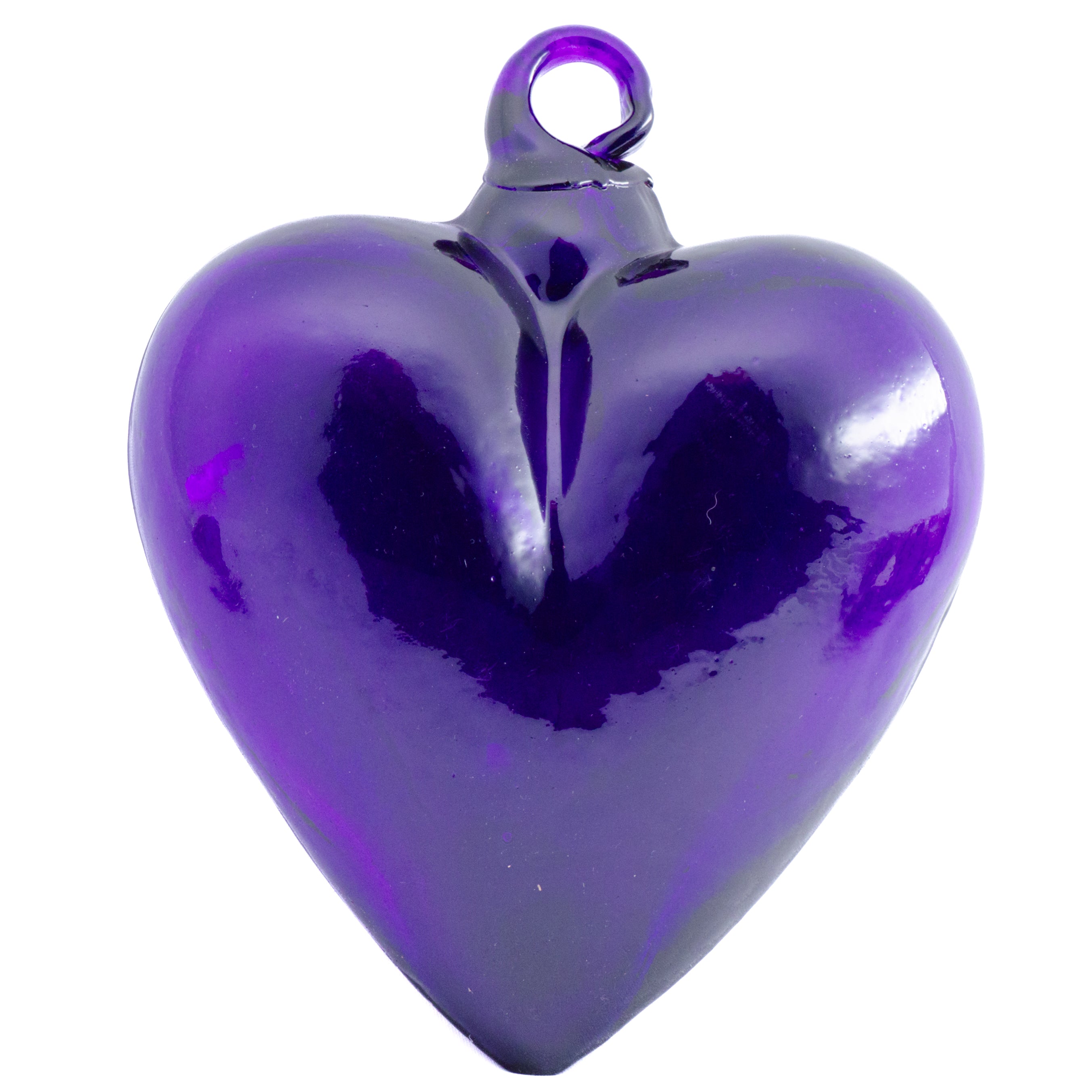 Tonalá Large Blown Glass Hanging Heart Ornament