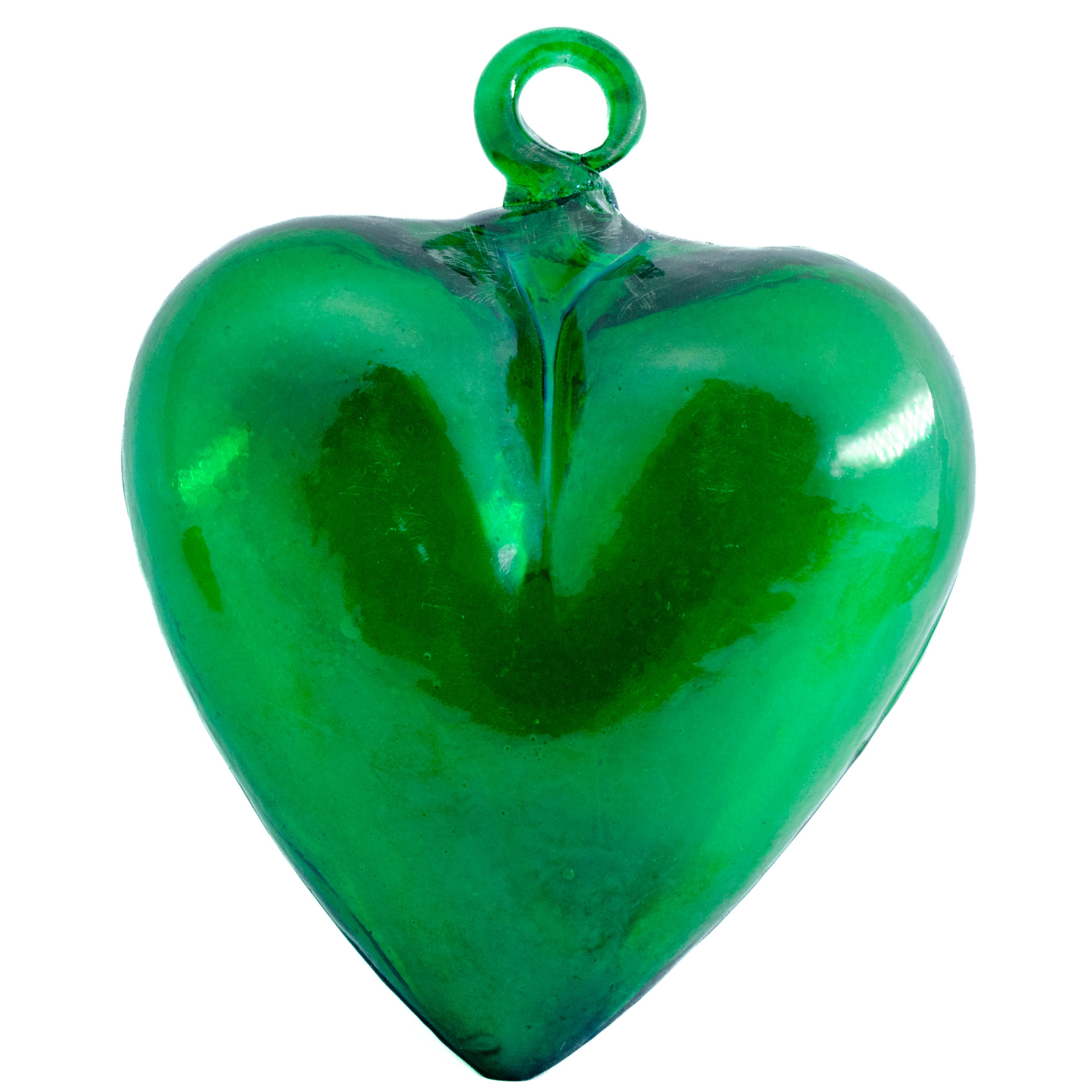 Tonalá Large Blown Glass Hanging Heart Ornament