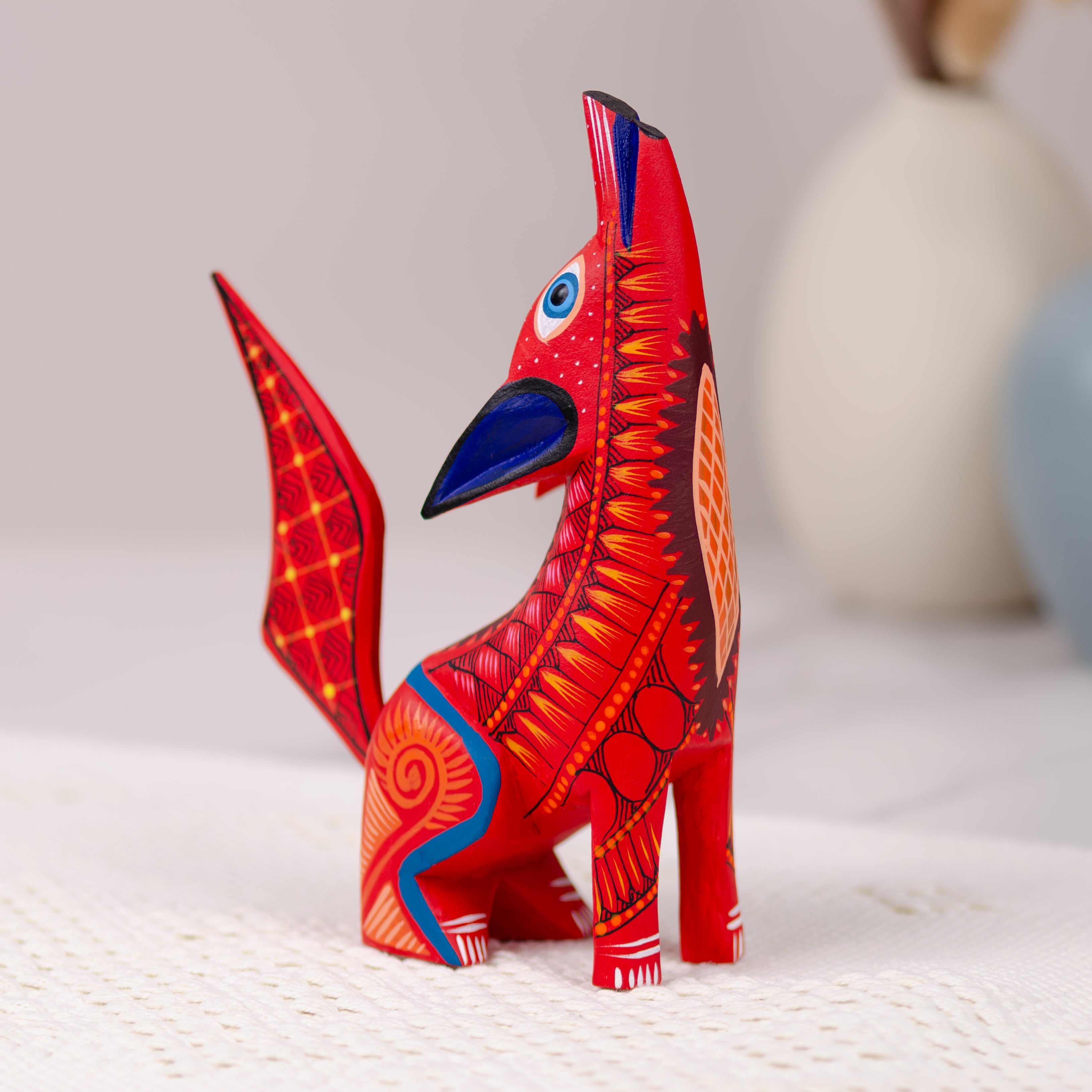 X-Large Coyote Alebrije with Frets