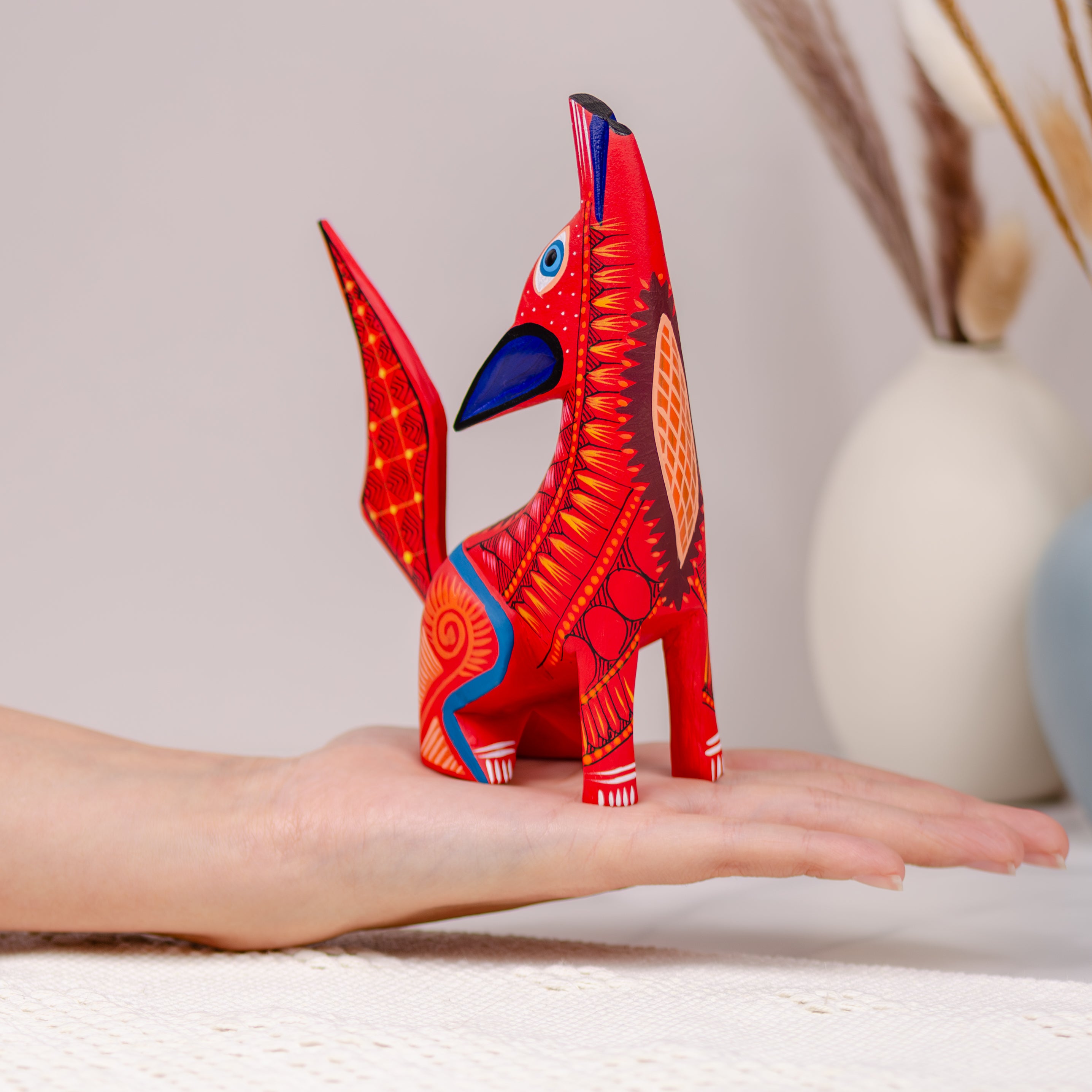 X-Large Coyote Alebrije with Frets