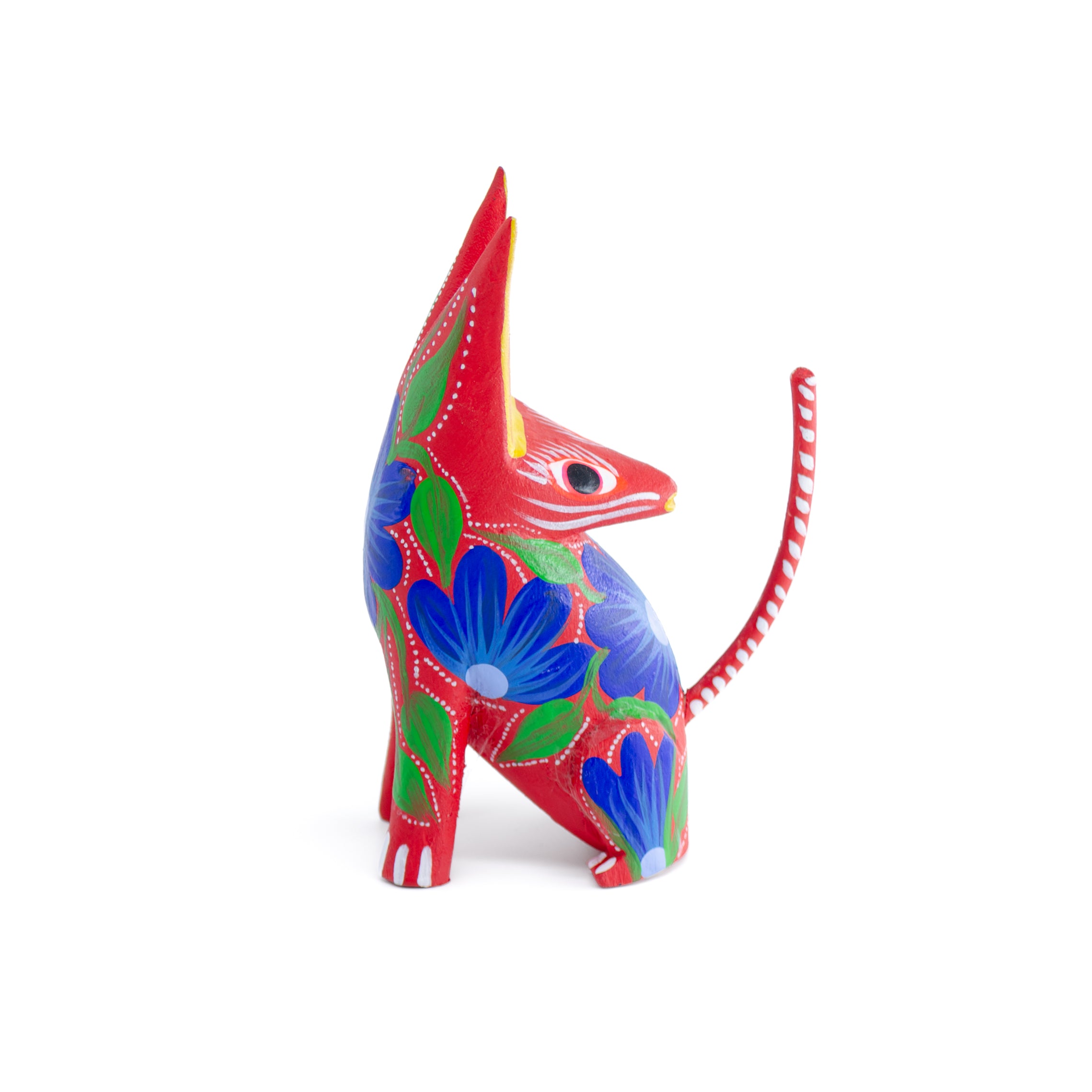 Large Coyote Head Turned Wooden Figurine | Lolo Mercadito
