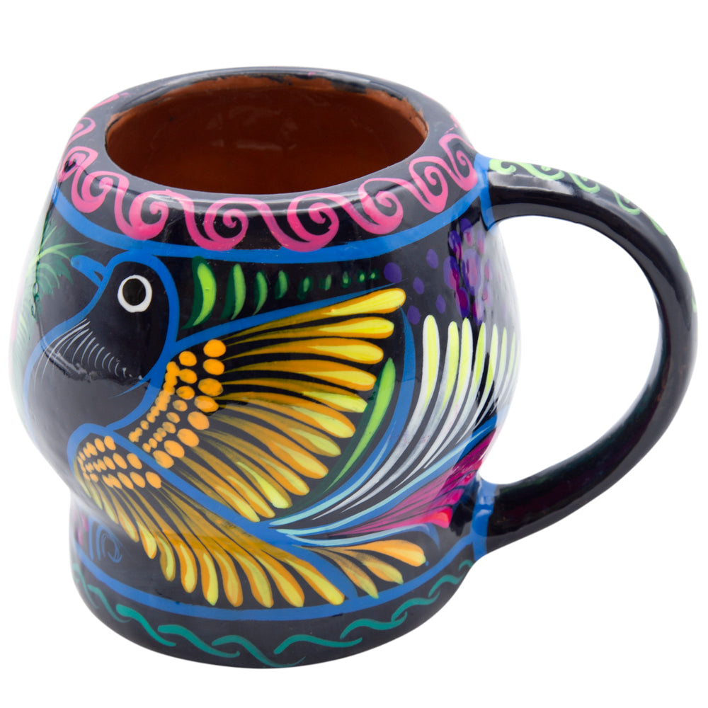 Sugar Skull Hand Painted Xalitla Clay Mug