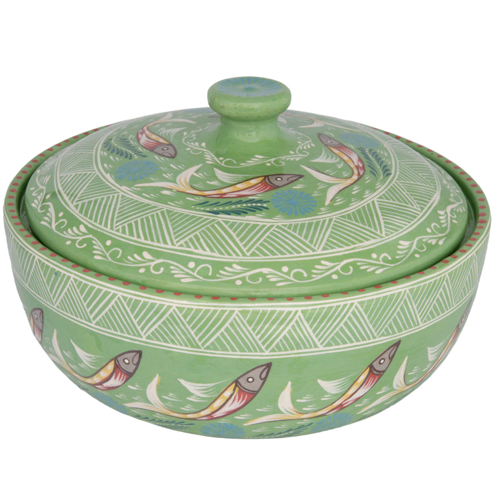 Peces de Capula Tortillero with Lid