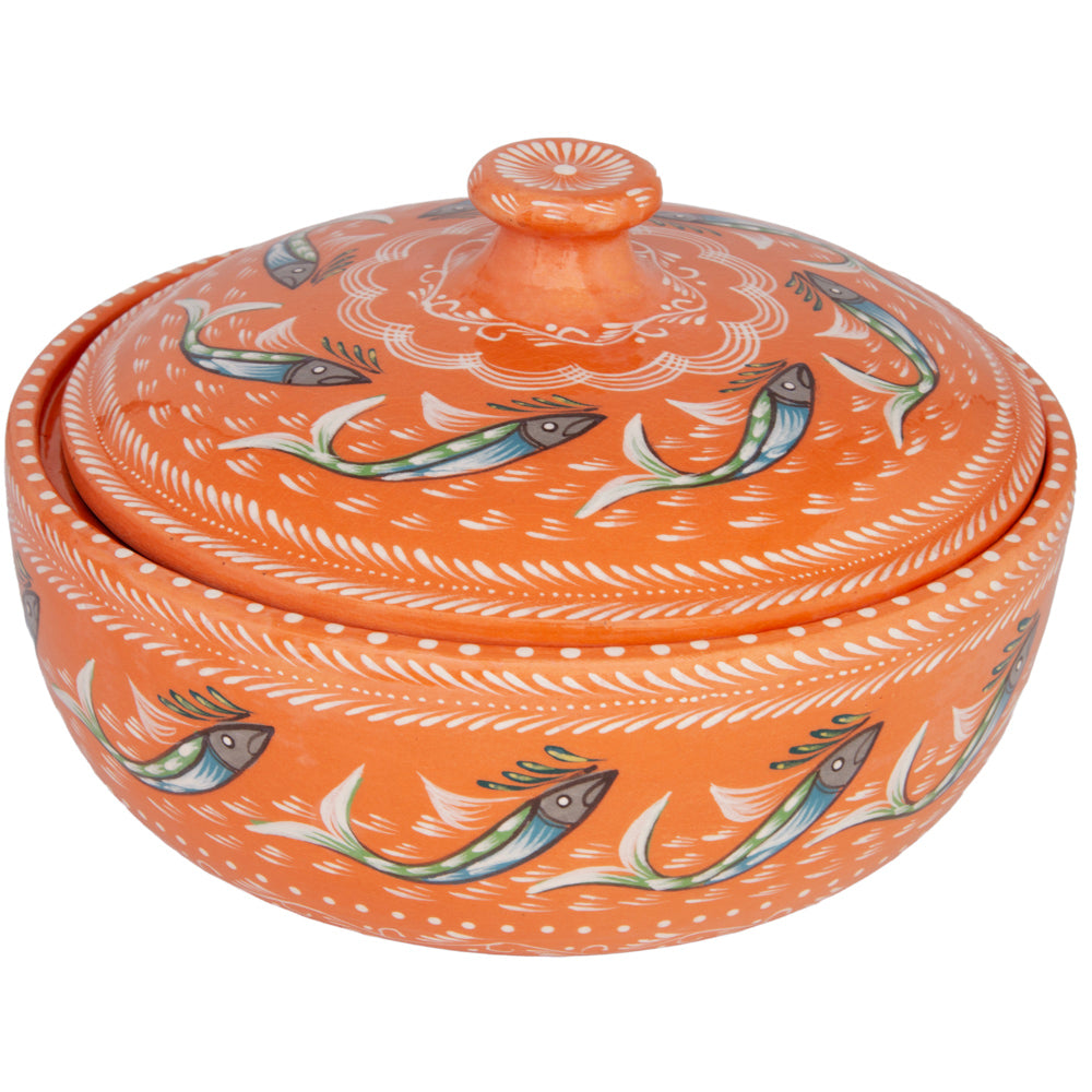 Peces de Capula Tortillero with Lid