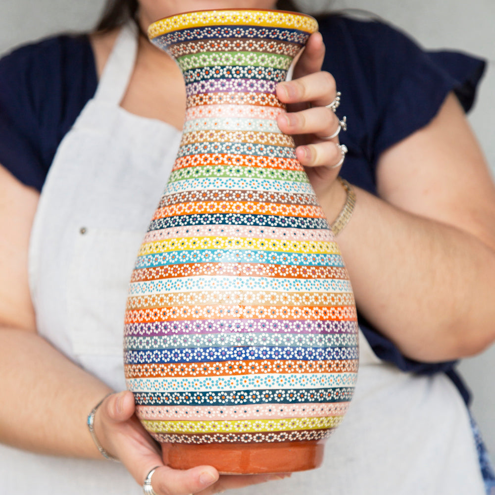 Capula Clay Decorative Bottle Neck Vase