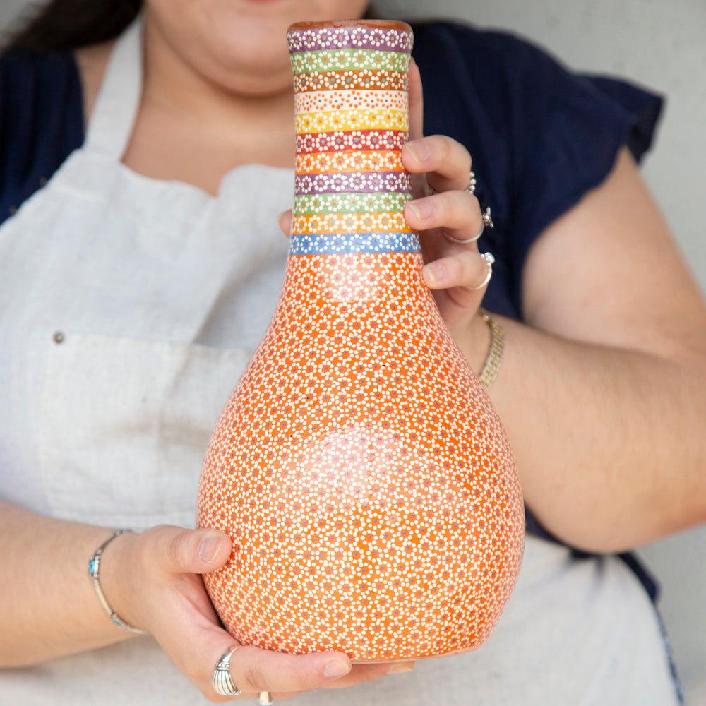 Capula Clay Colorful Slim Neck Vase