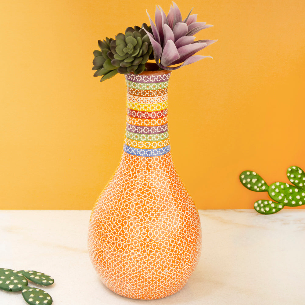 Capula Clay Colorful Slim Neck Vase