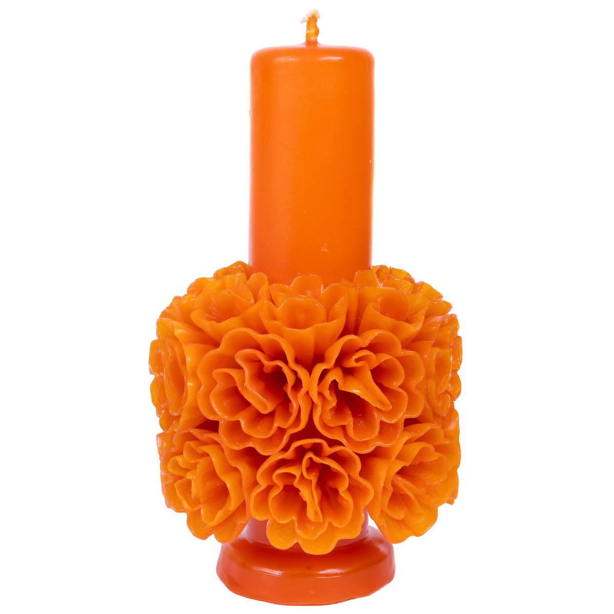 Flores de Teotitlán Pillar Candle