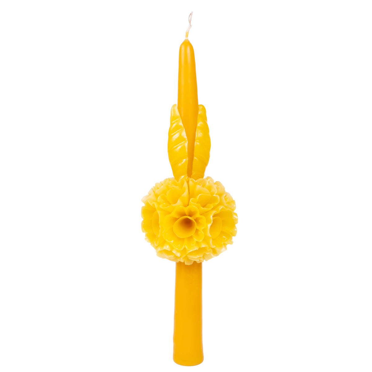 Flores de Teotitlán Tapered Candle with Sphere