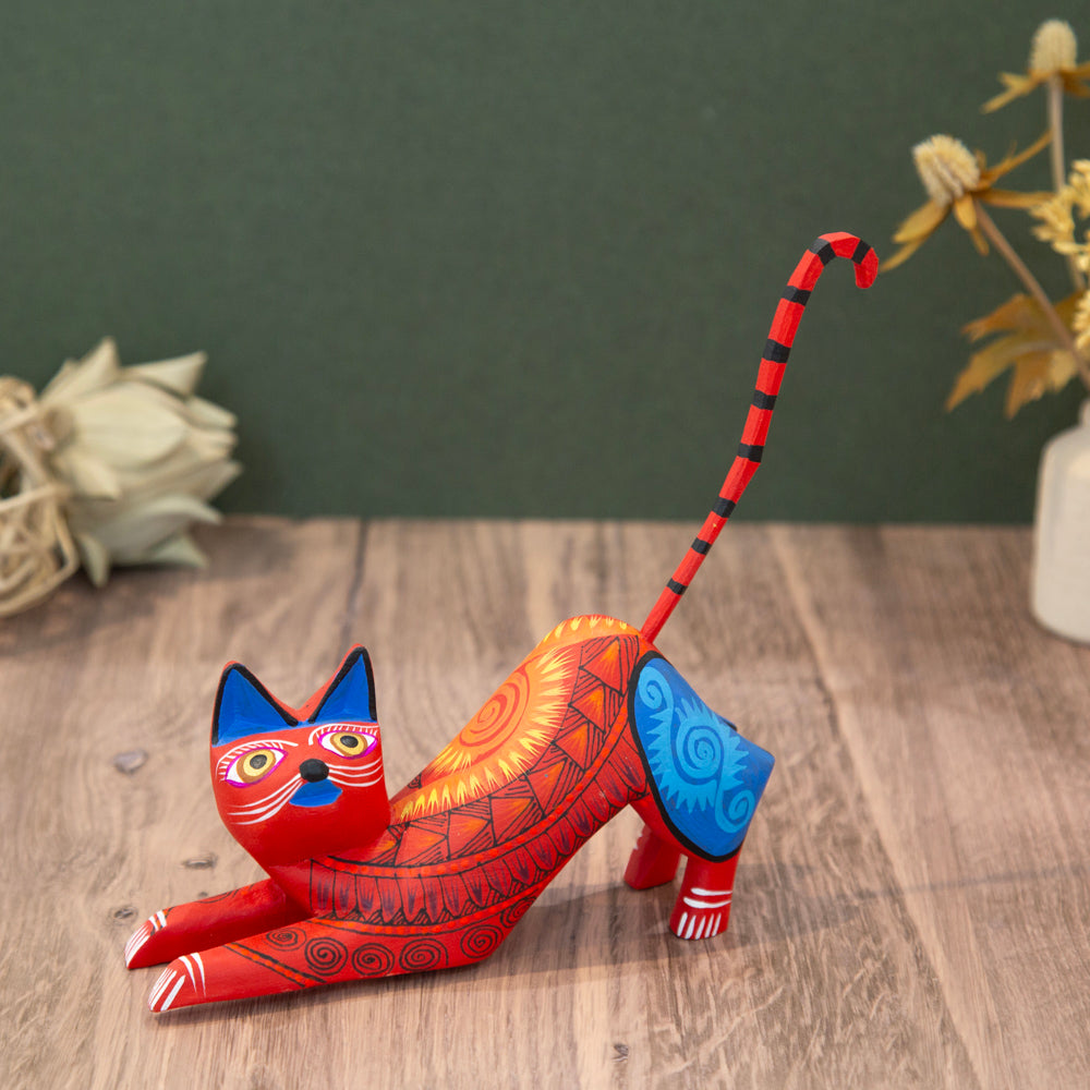 X-Large Cat Alebrije with Frets