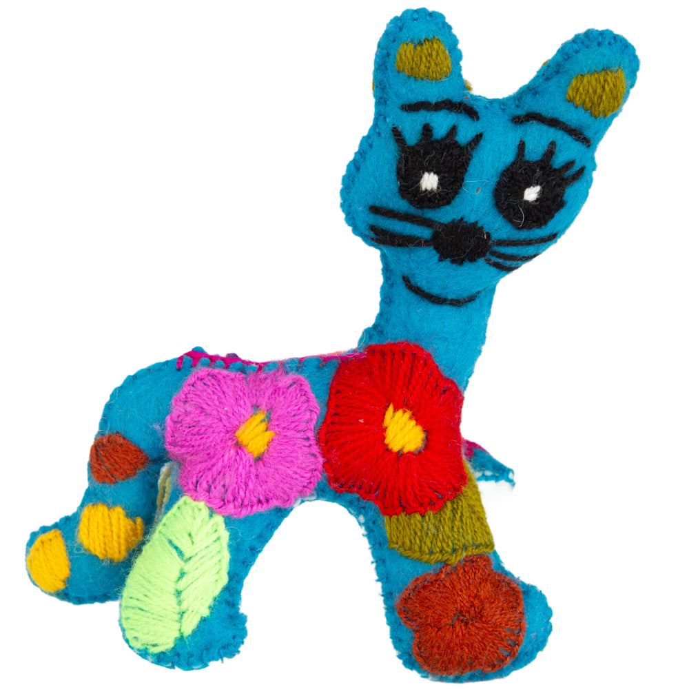 Cat Hand-Embroidered Stuffed Animal