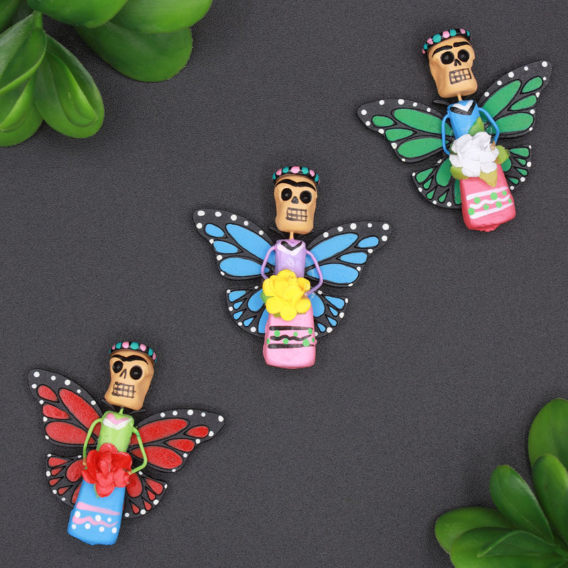 Butterfly Tehuanas Clay Fridge Magnet