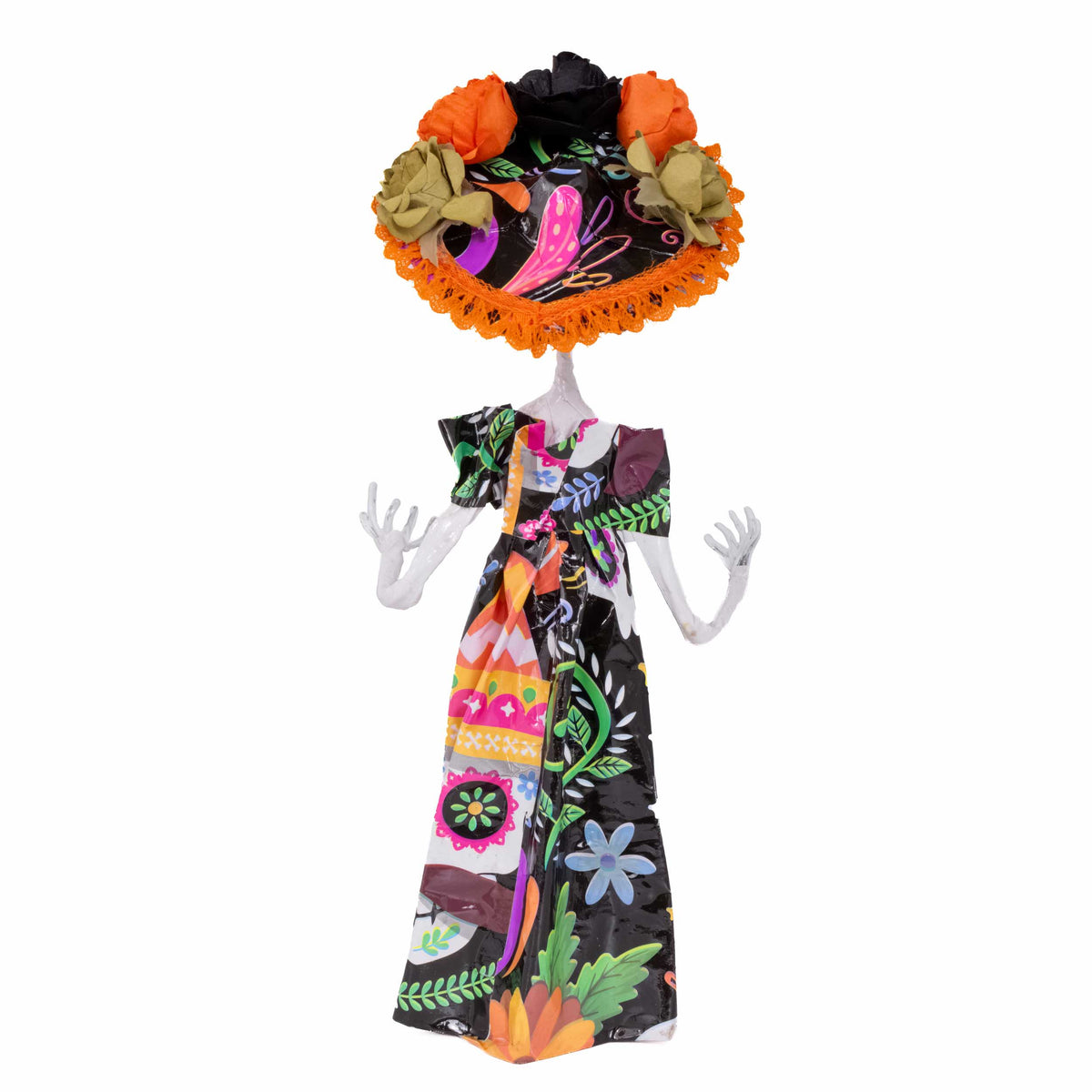 Papier-Mâché Traditional Catrina Sculpture