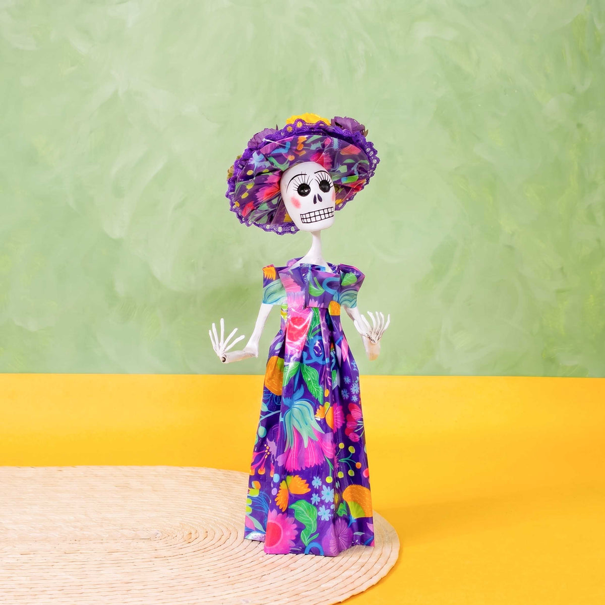 Papier-Mâché Traditional Catrina Sculpture