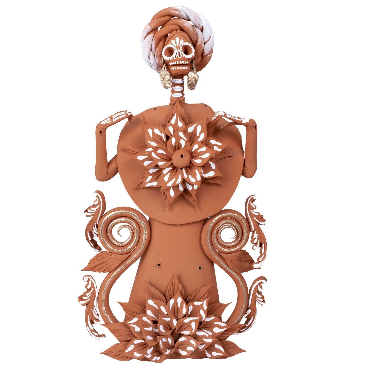 Elaborated Catrina de Capula Sculpture