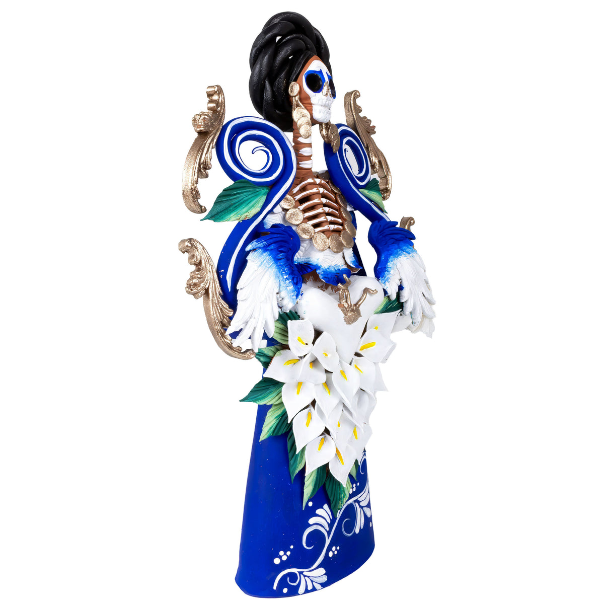 Elaborated Catrina de Capula Sculpture