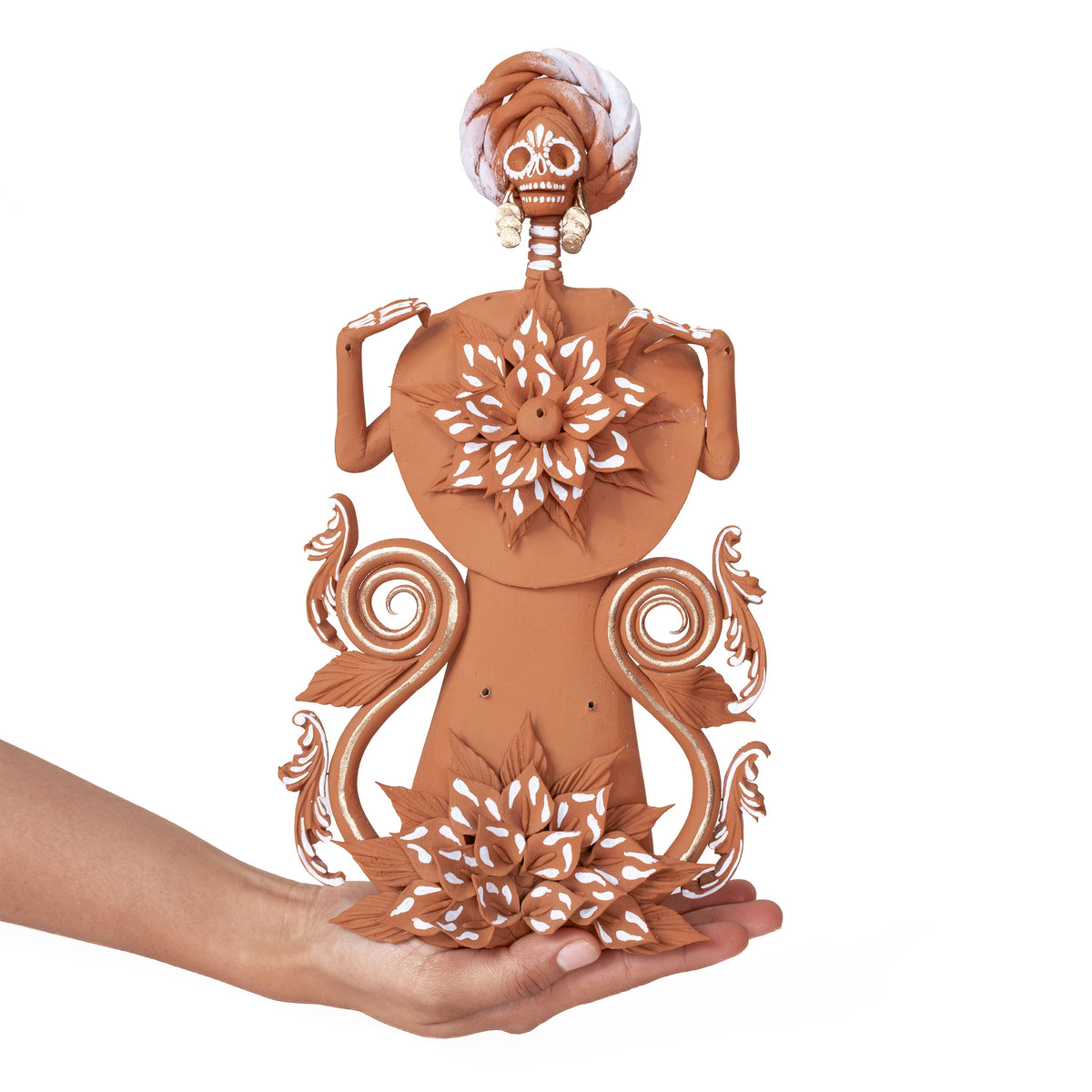 Elaborated Catrina de Capula Sculpture